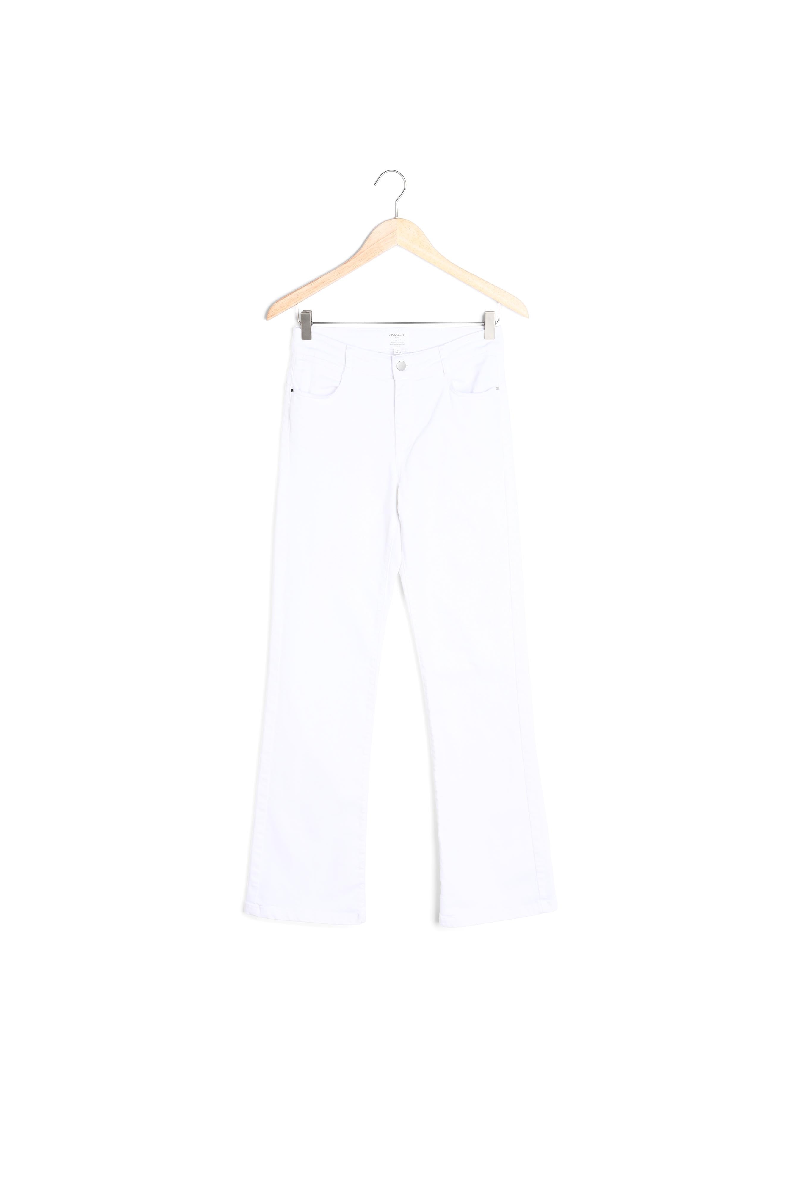 Jean wide leg en coton biologique blanc Fidji Faume - seconde main