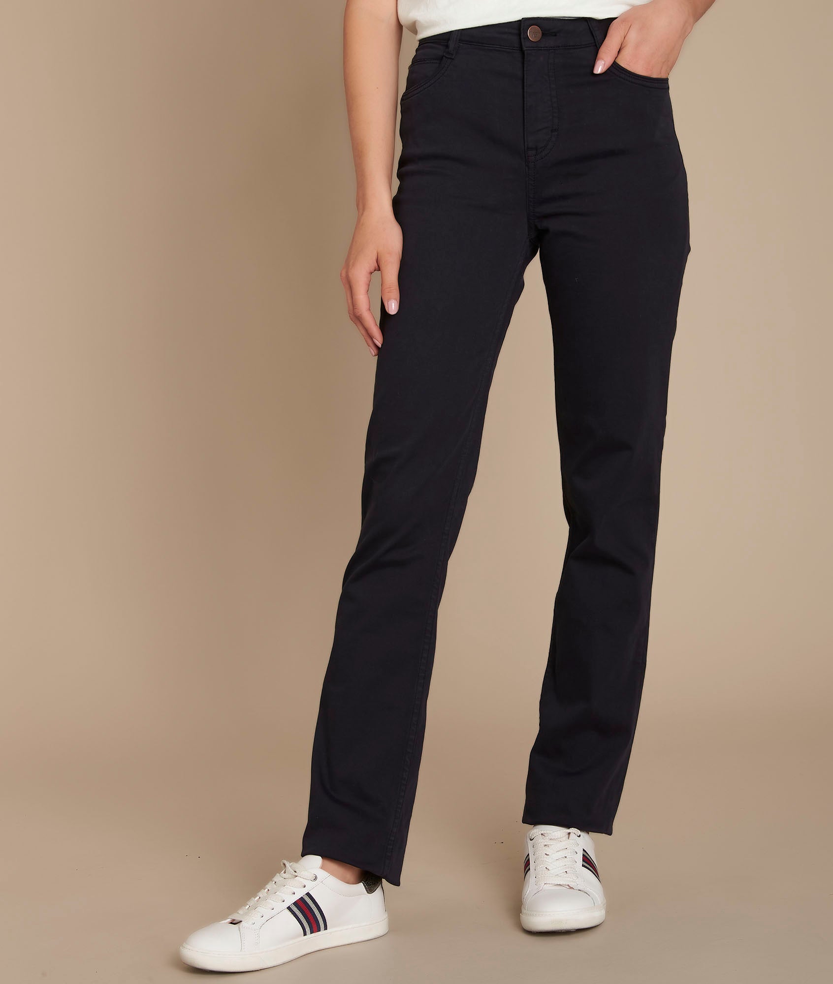 L'original 123 : droit satin de coton marine Sarah Faume - seconde main