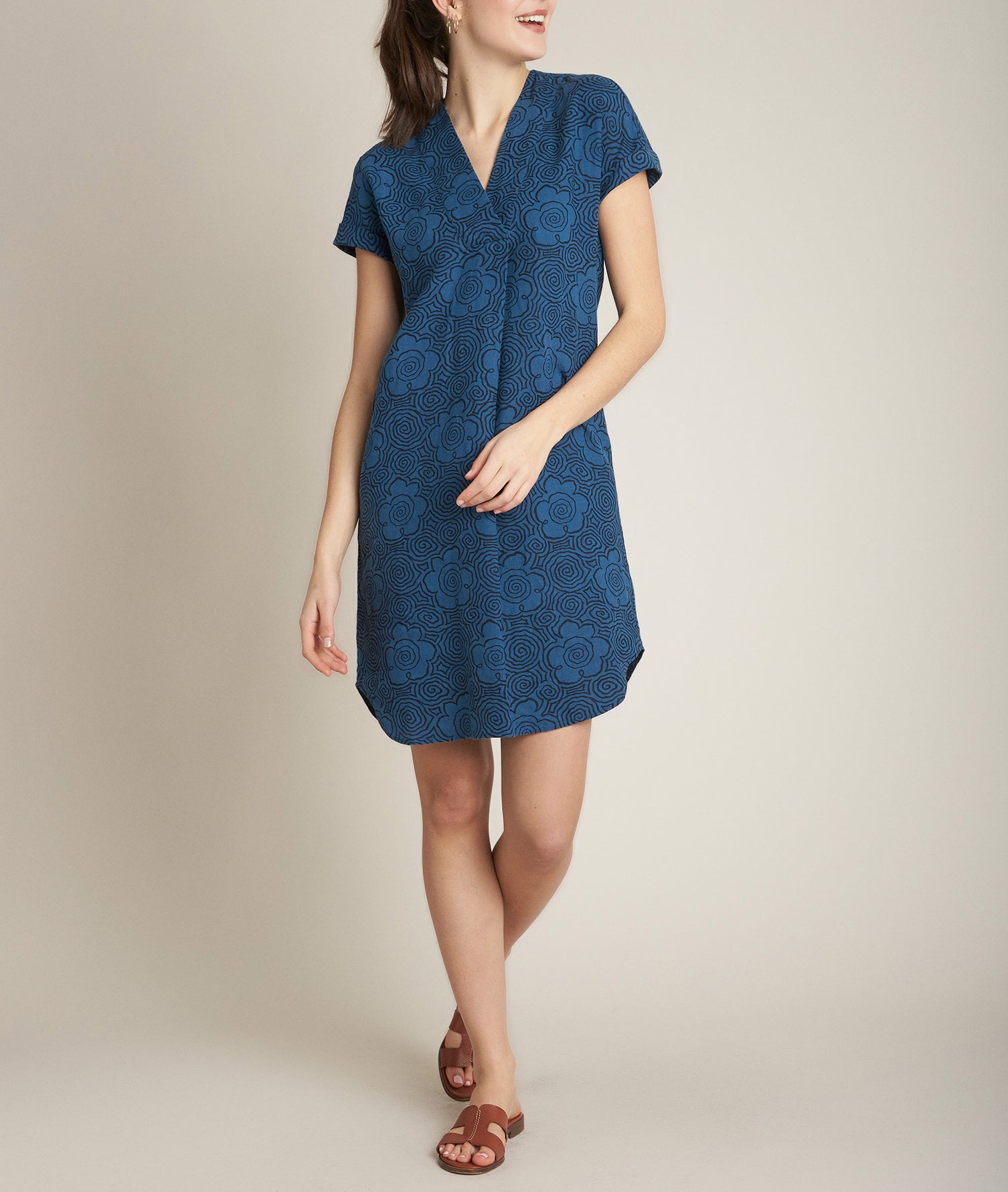 Robe en lin imprimée Christina Faume - seconde main