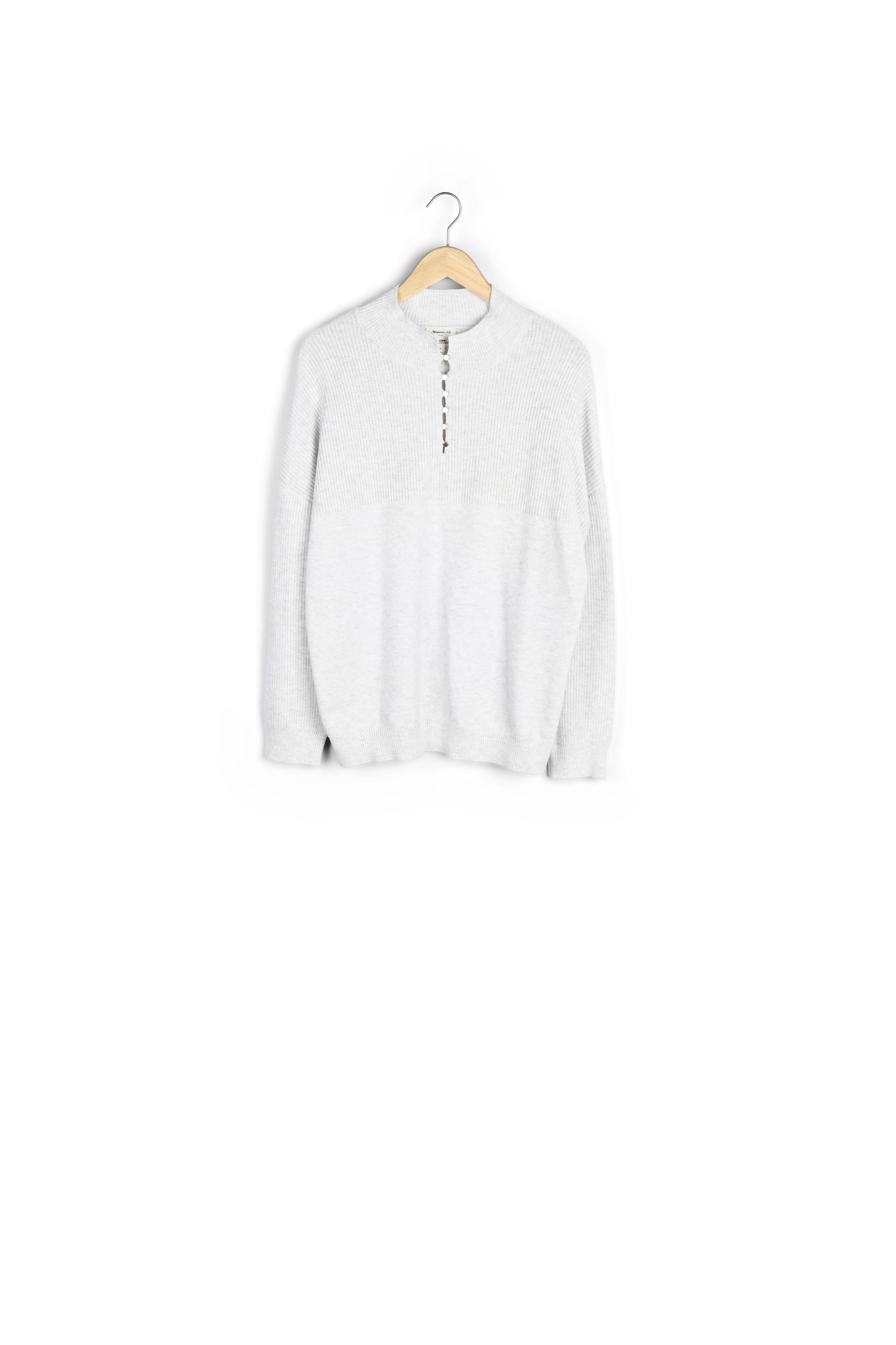 Pull gris en viscose EcoVero Brendon Faume - seconde main