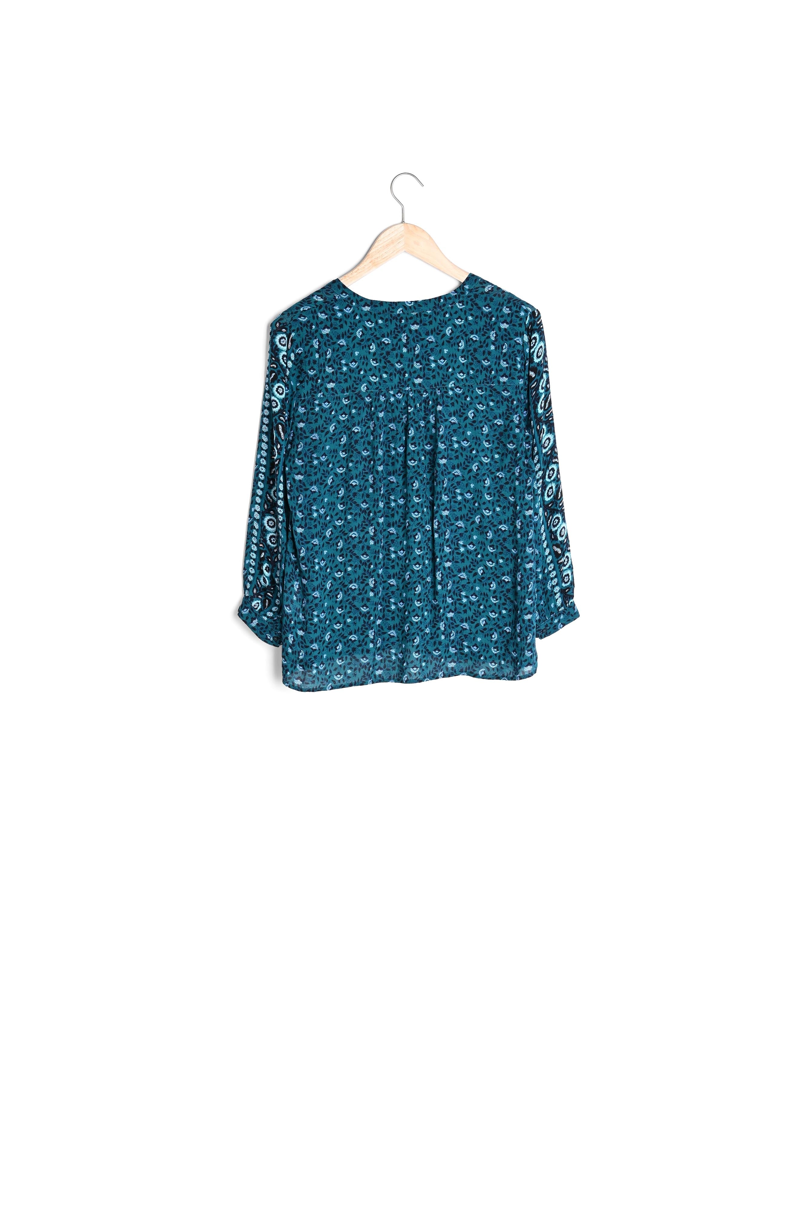 Blouse imprimée verte Liane Faume - seconde main