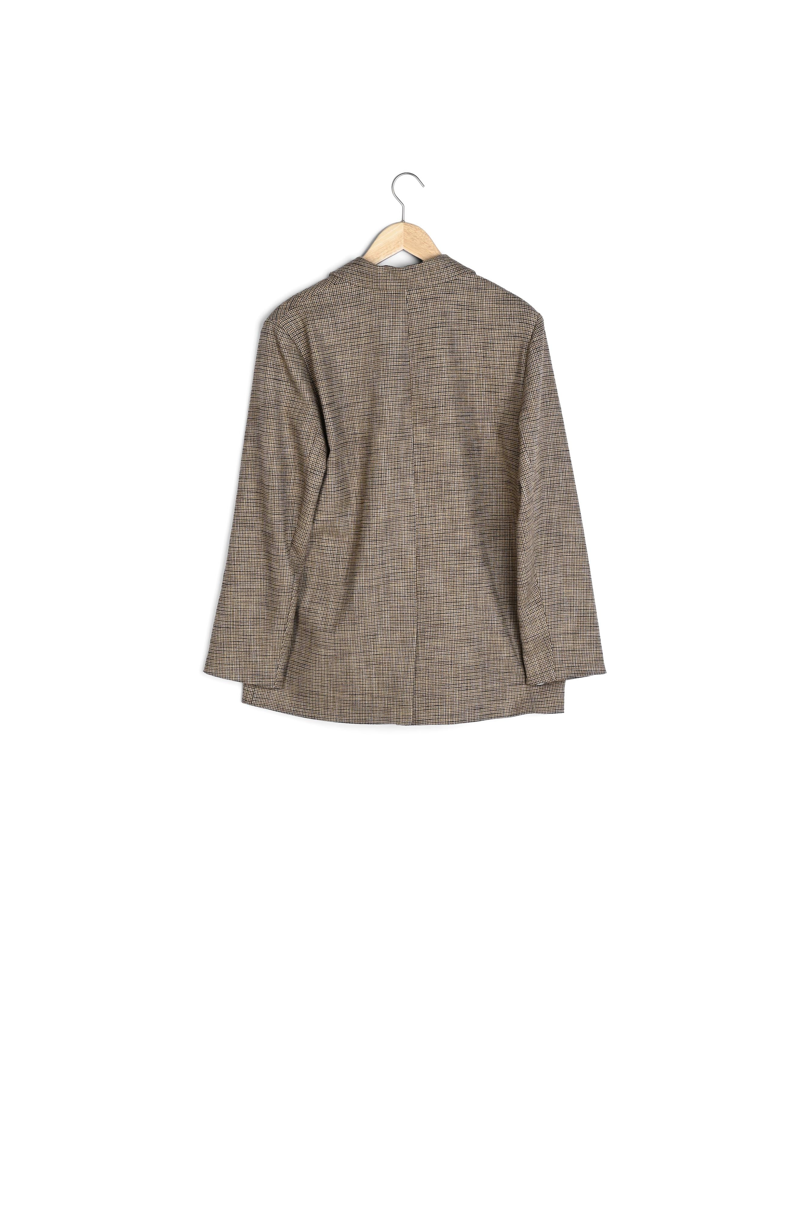 Veste de tailleur imprimé Prince de Galles Adele Faume - seconde main