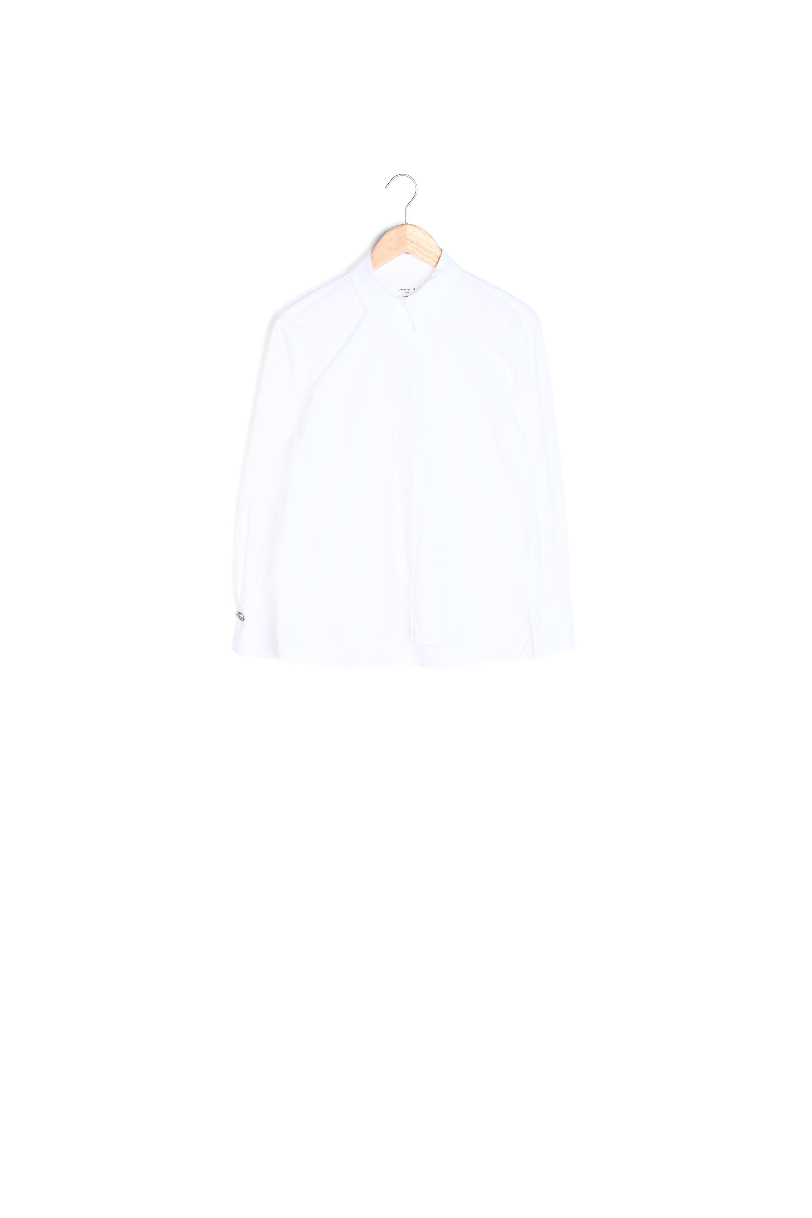 Chemise en popeline de coton blanche Esmeralda Faume - seconde main