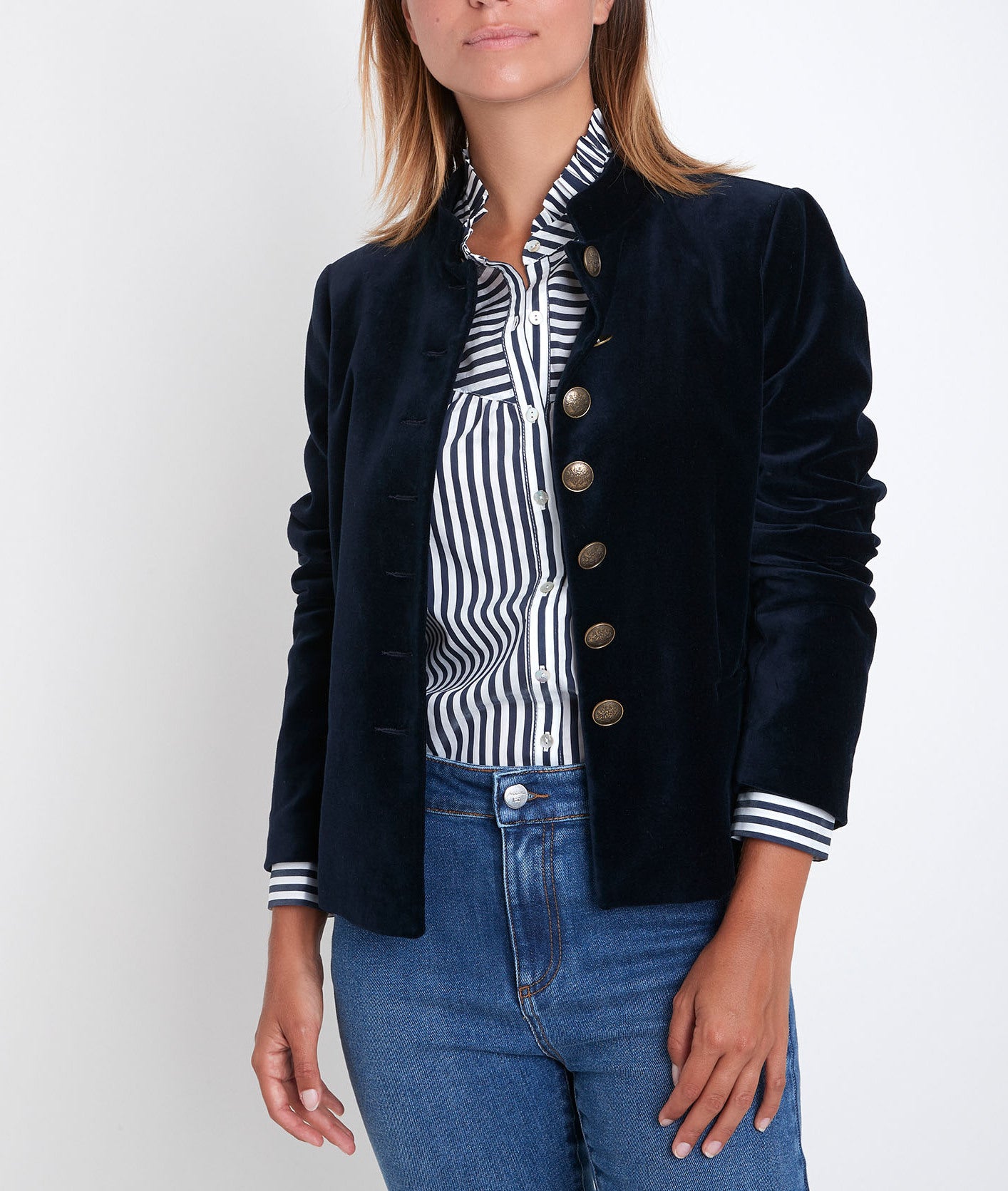 Veste officier marine en velours Tang Faume - seconde main