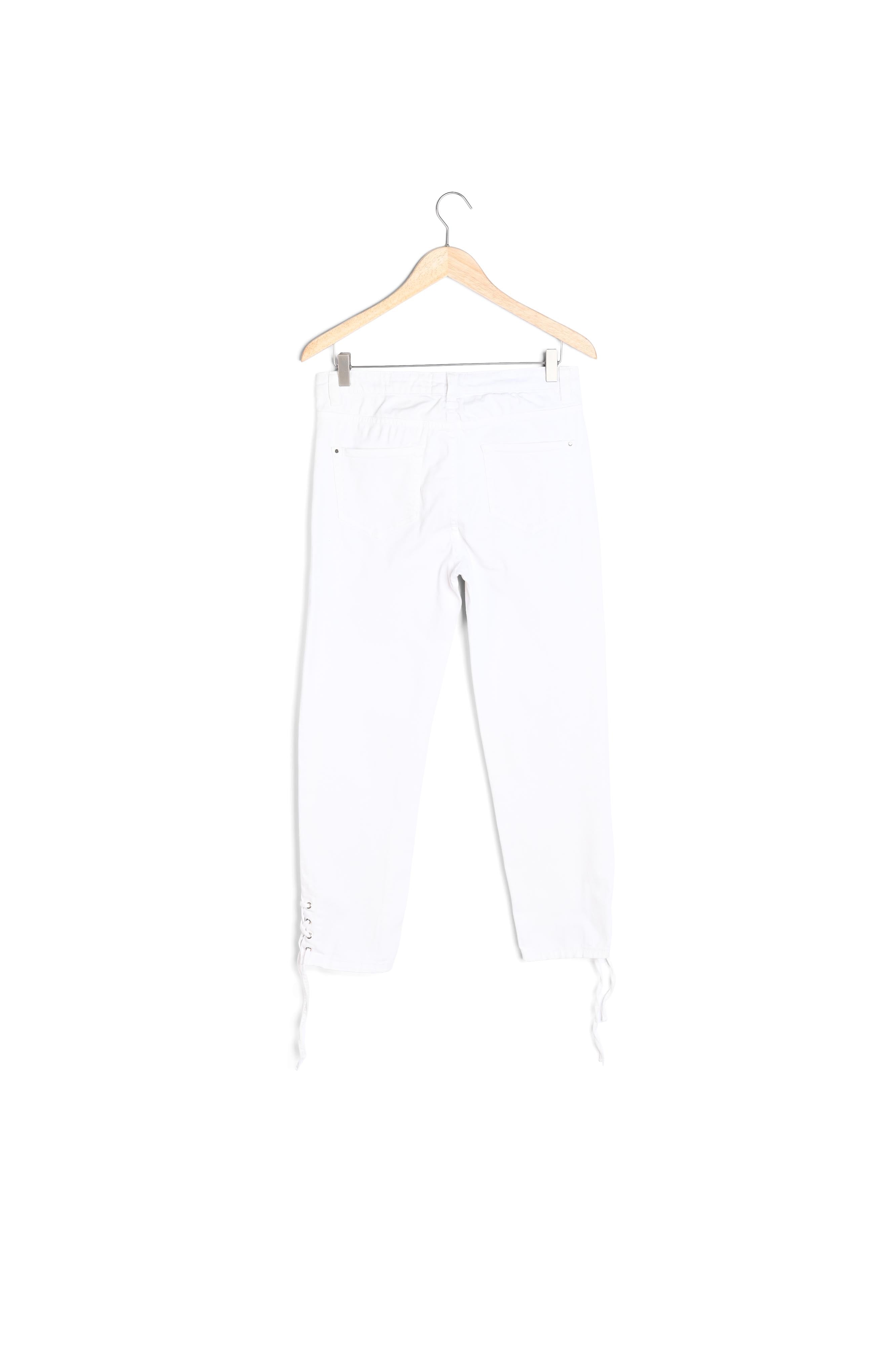 L'iconique slim: jean à lacets blanc Agathe Faume - seconde main