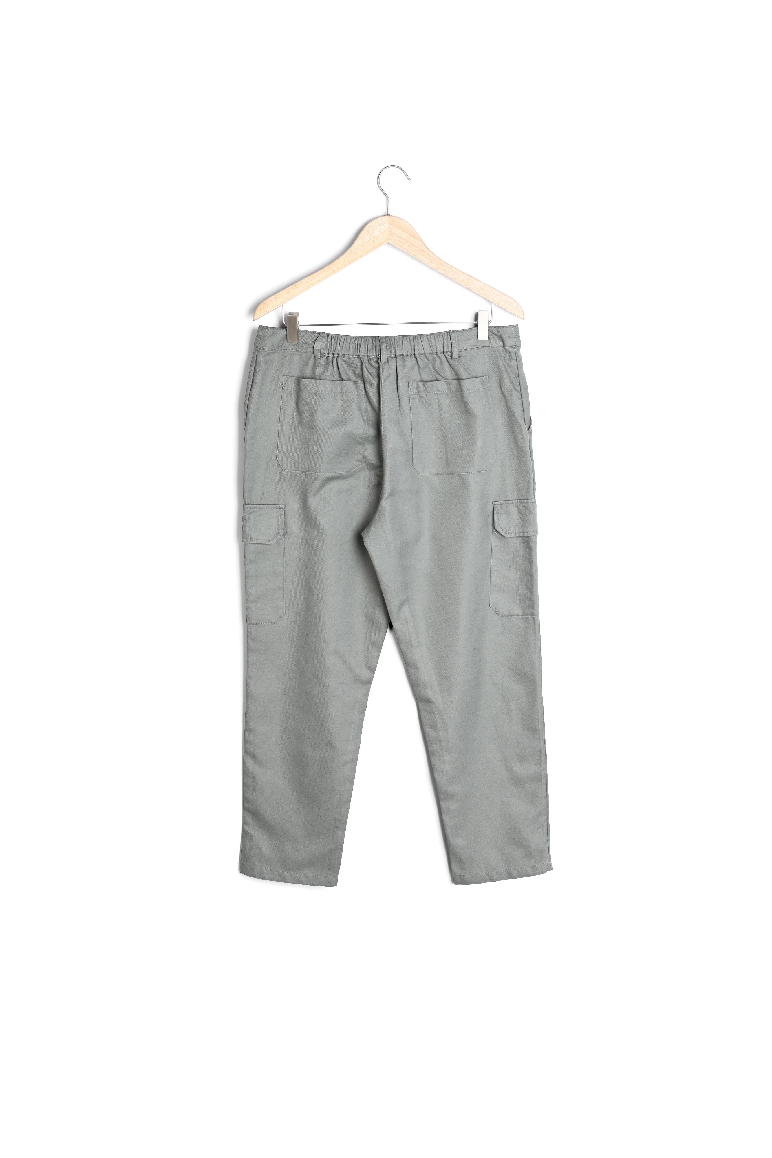 Pantalon cargo en lin PACO Faume - seconde main