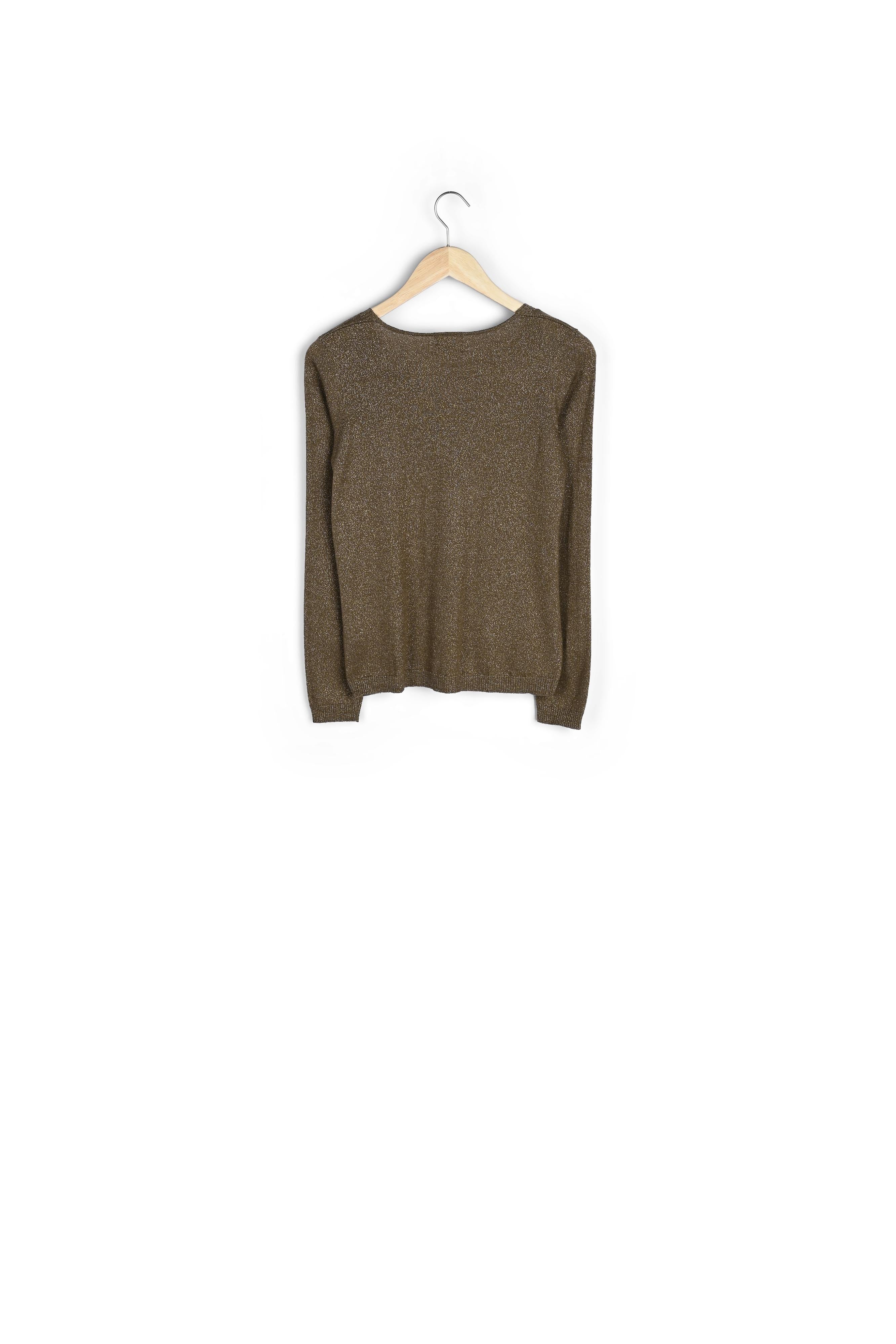 Pull fin brillant kaki Ryo Faume - seconde main