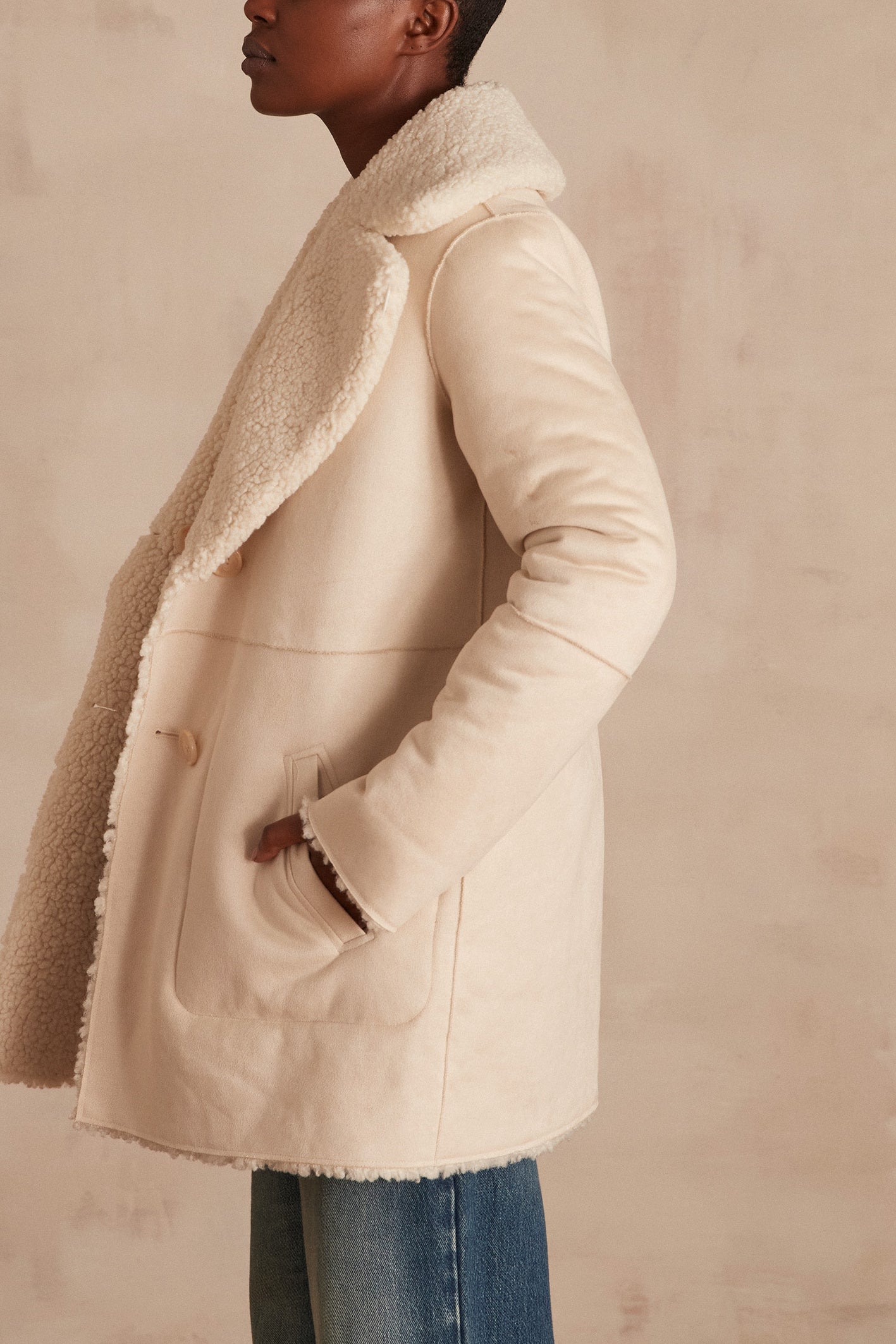 Manteau fourré Odelie Faume - seconde main