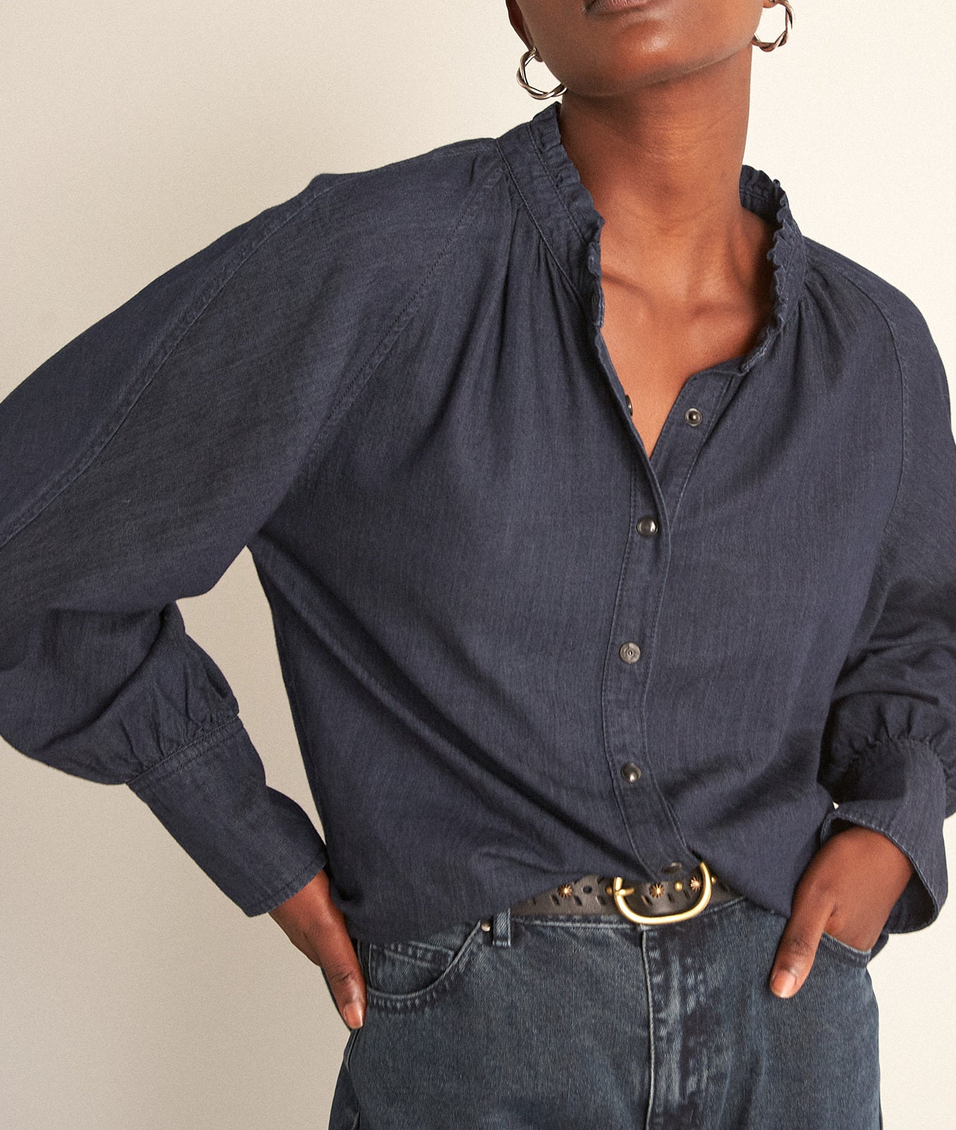 Chemise en denim Carole Faume - seconde main