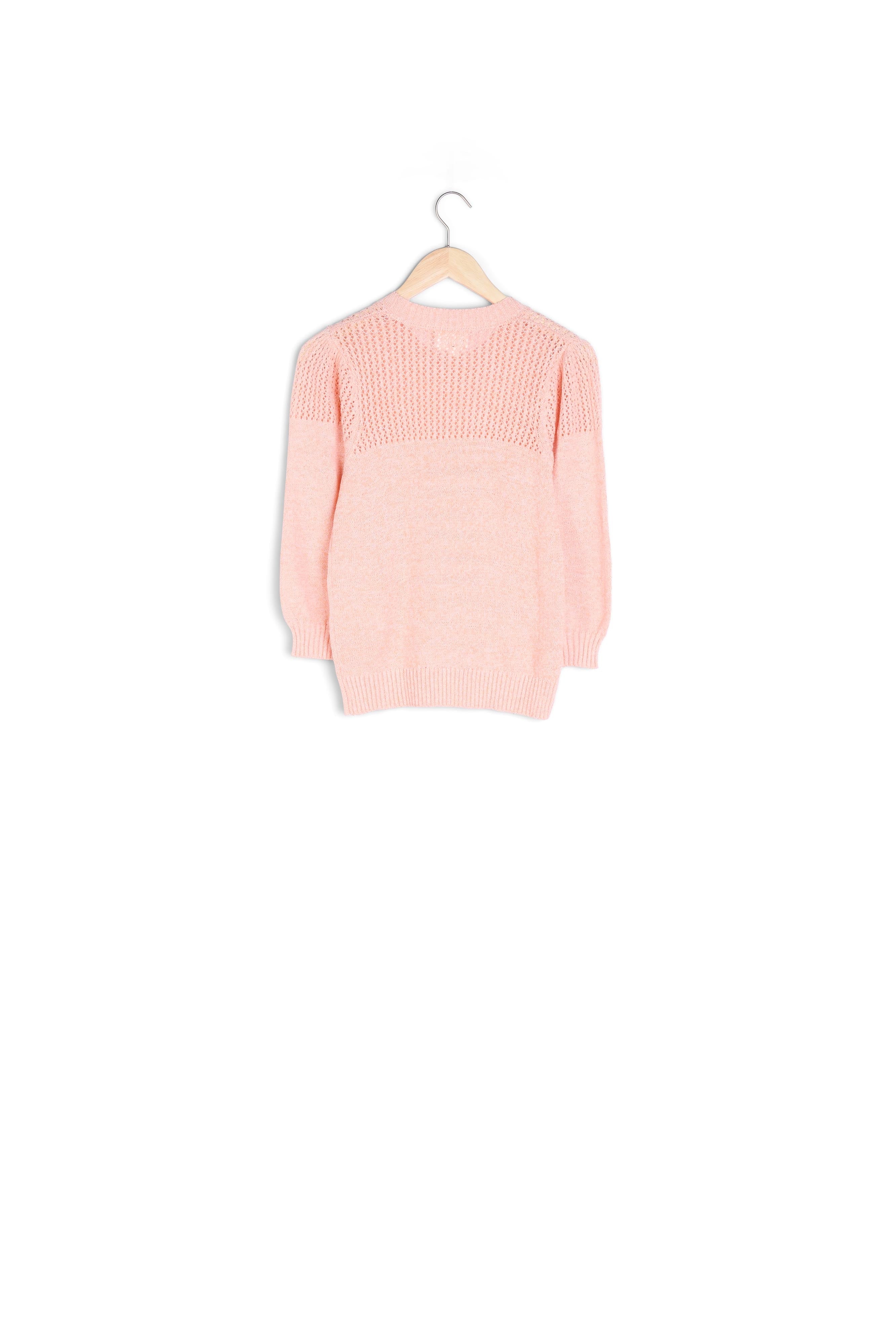 Pull en maille fines pêche Pretty Faume - seconde main