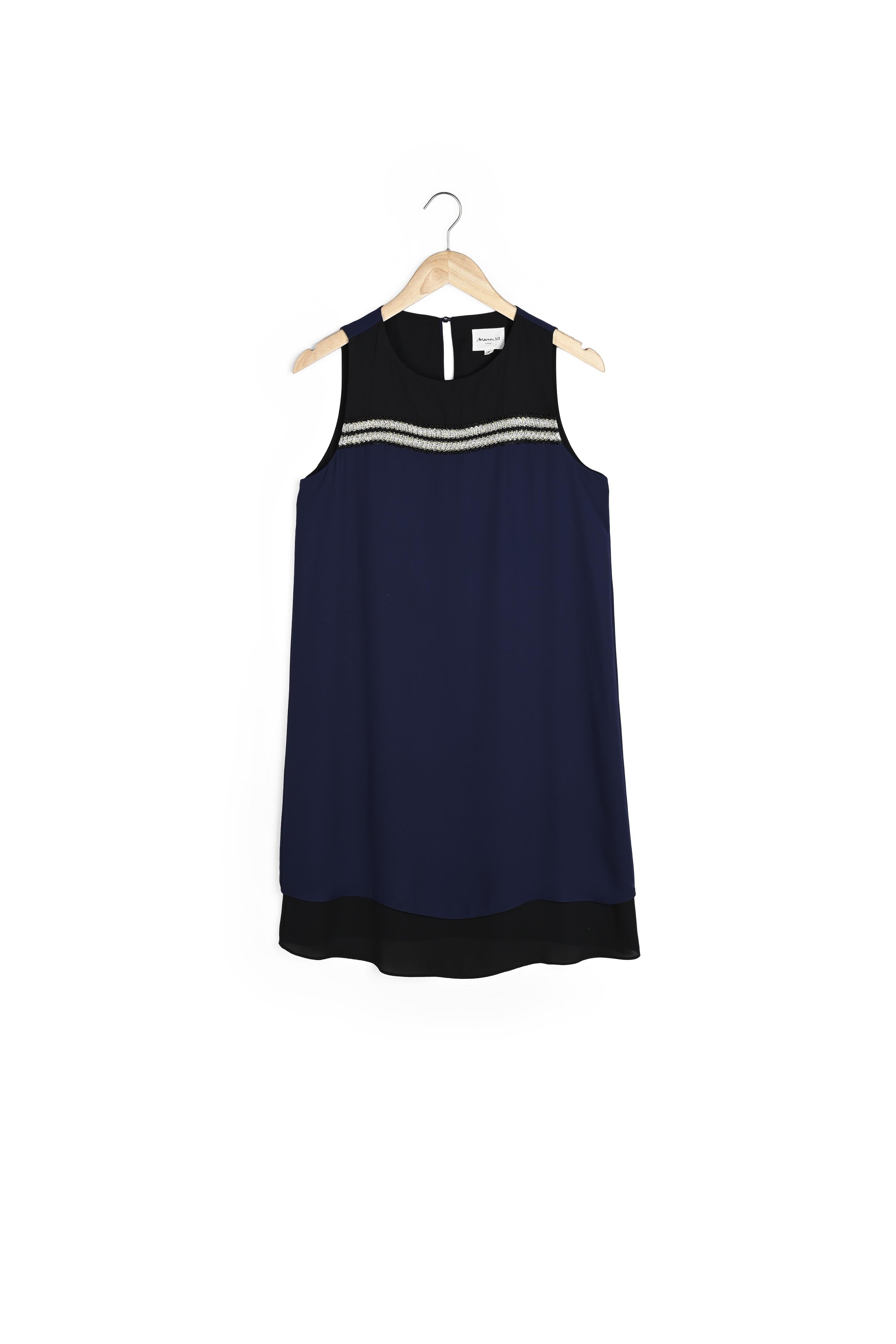 Robe colorblock droite bleue Isola Faume - seconde main