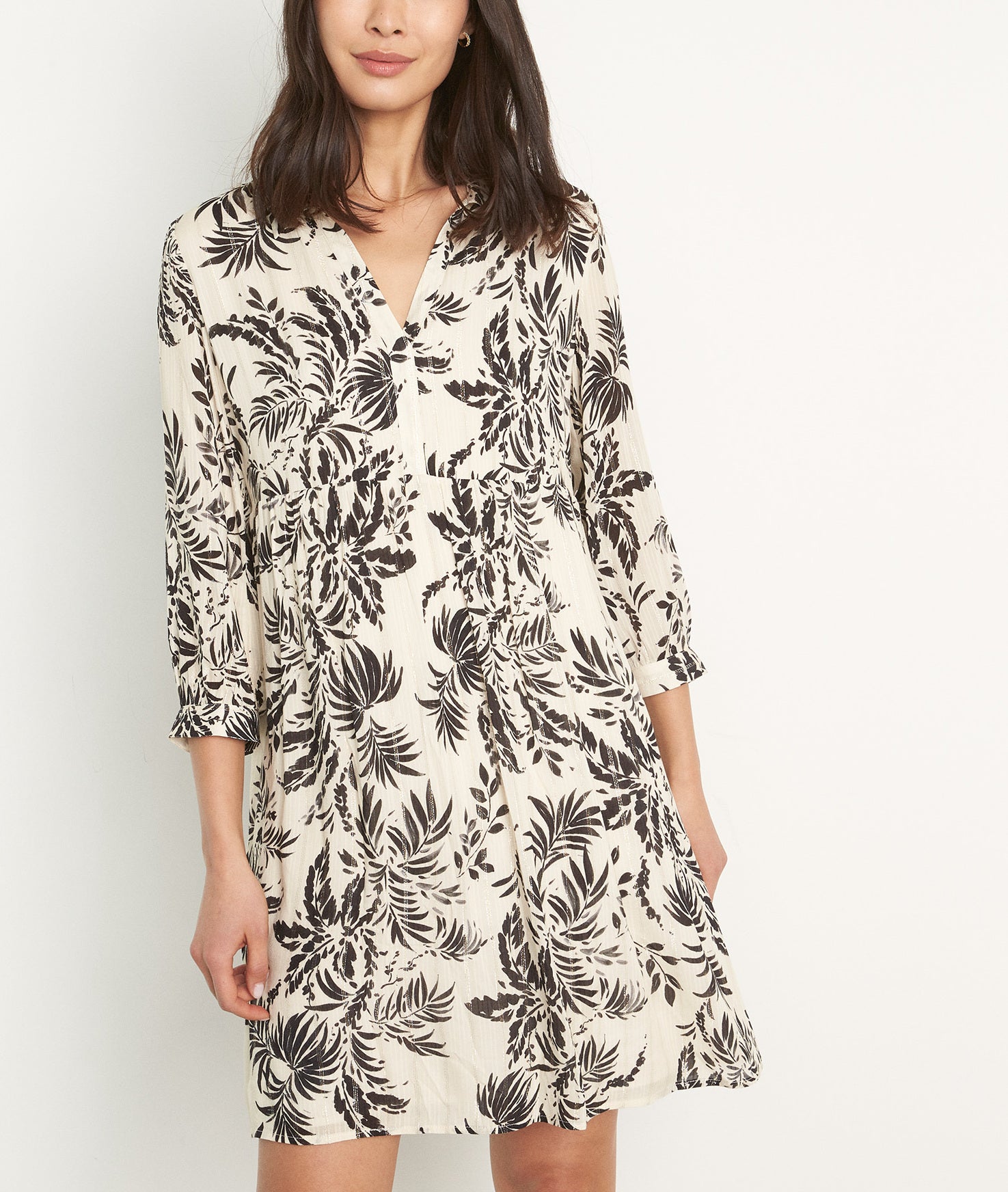 Robe imprimée crème Nairobi Faume - seconde main