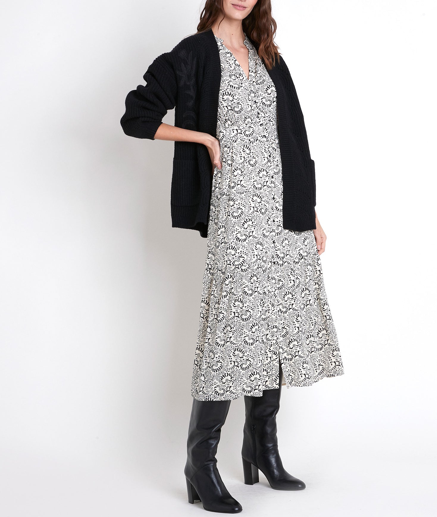 Gilet noir en laine mélangée Alexy Faume - seconde main