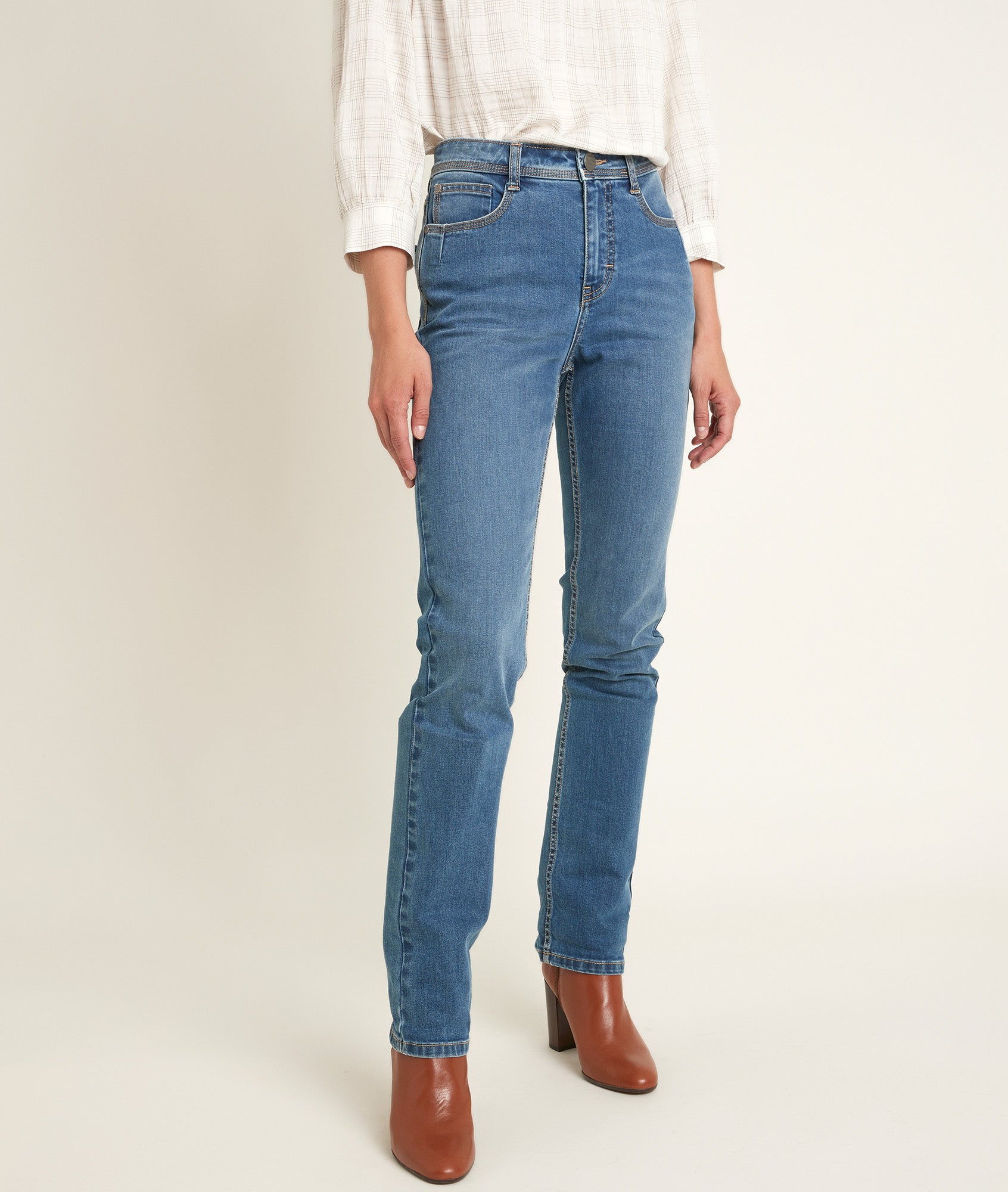 L'Original 123 : jean droit stone used Sonia Faume - seconde main