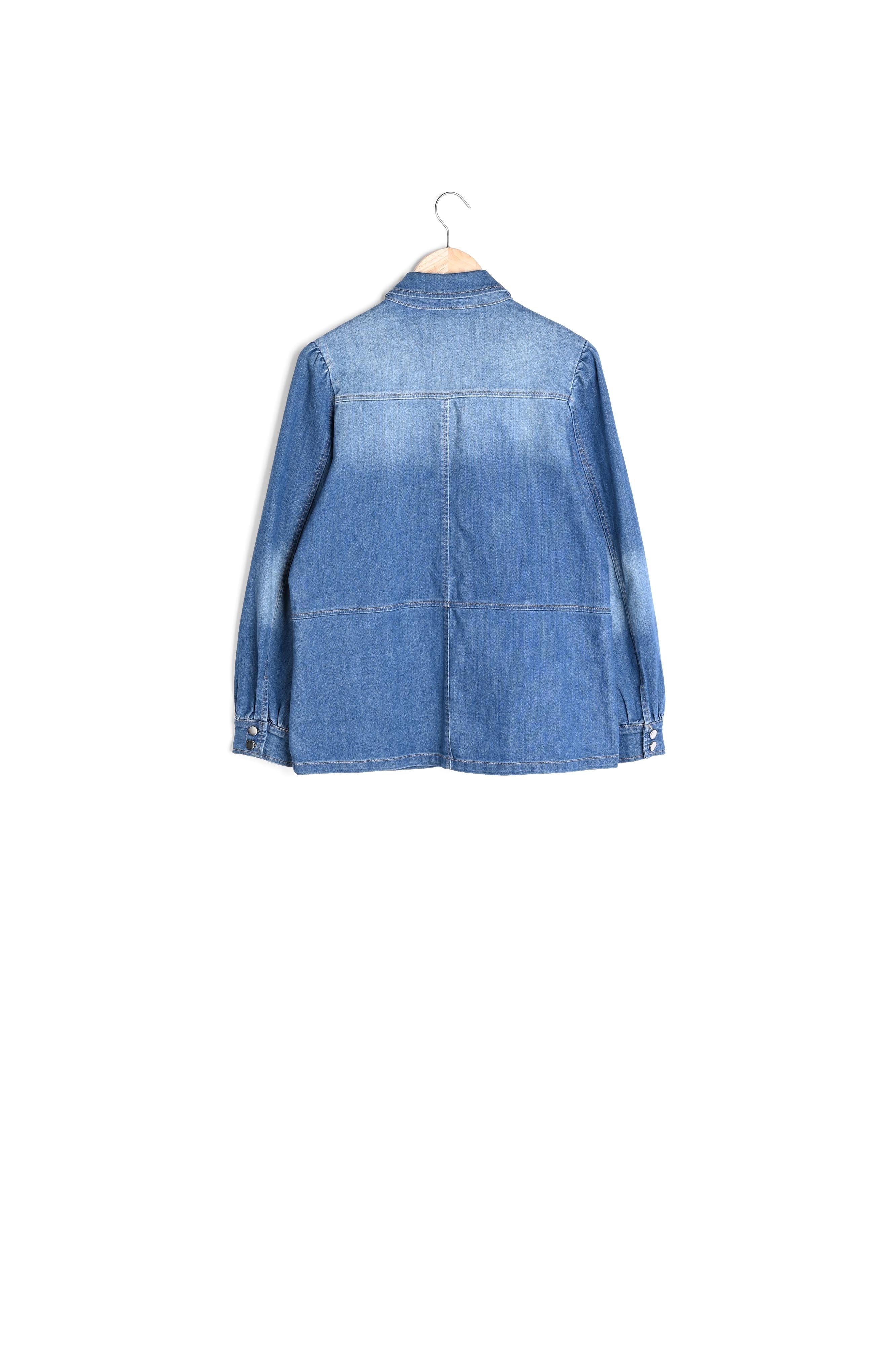 Veste saharienne en denim stone used Roma Faume - seconde main