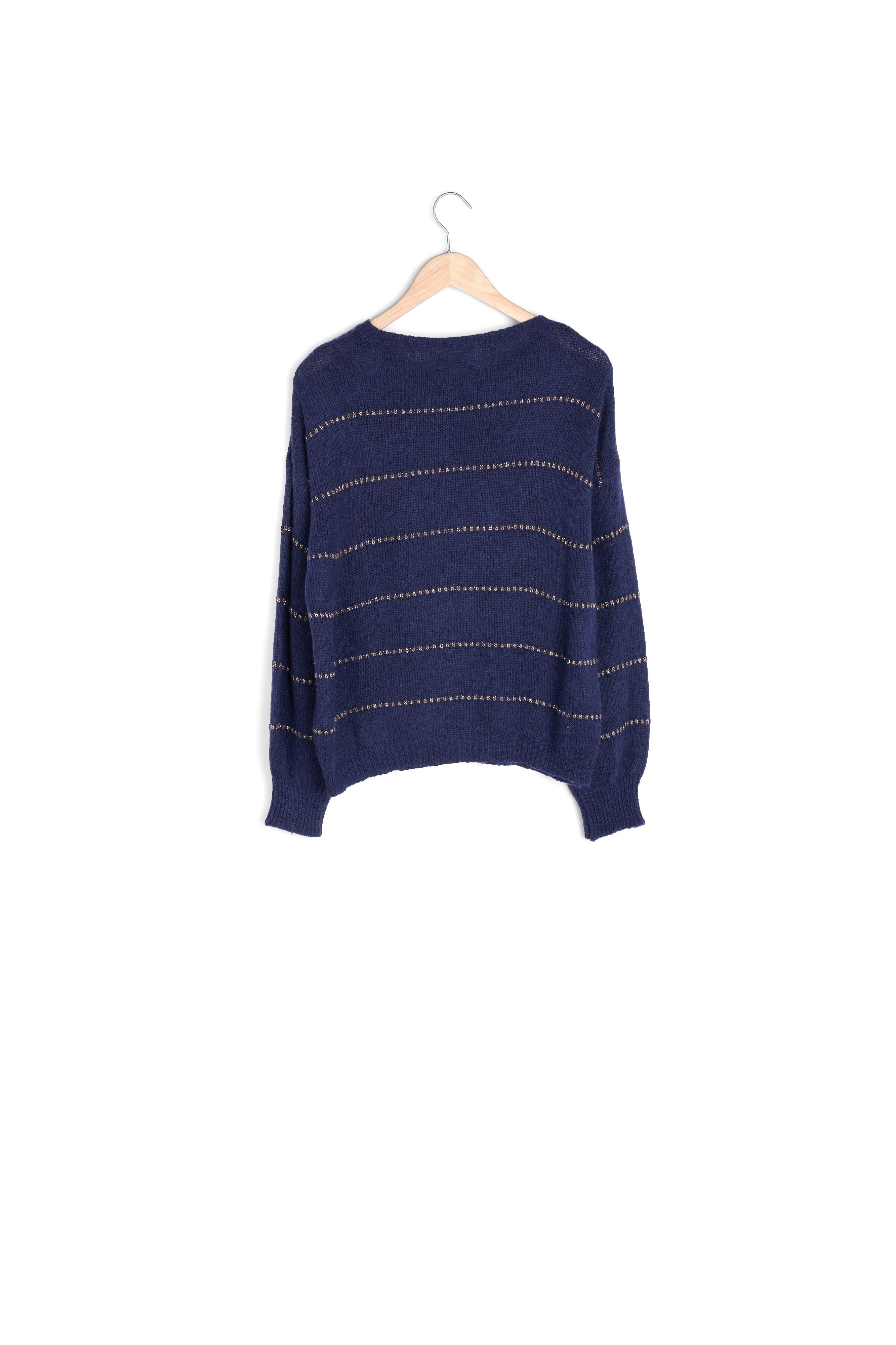 Pull rayé pailleté Riviere Faume - seconde main