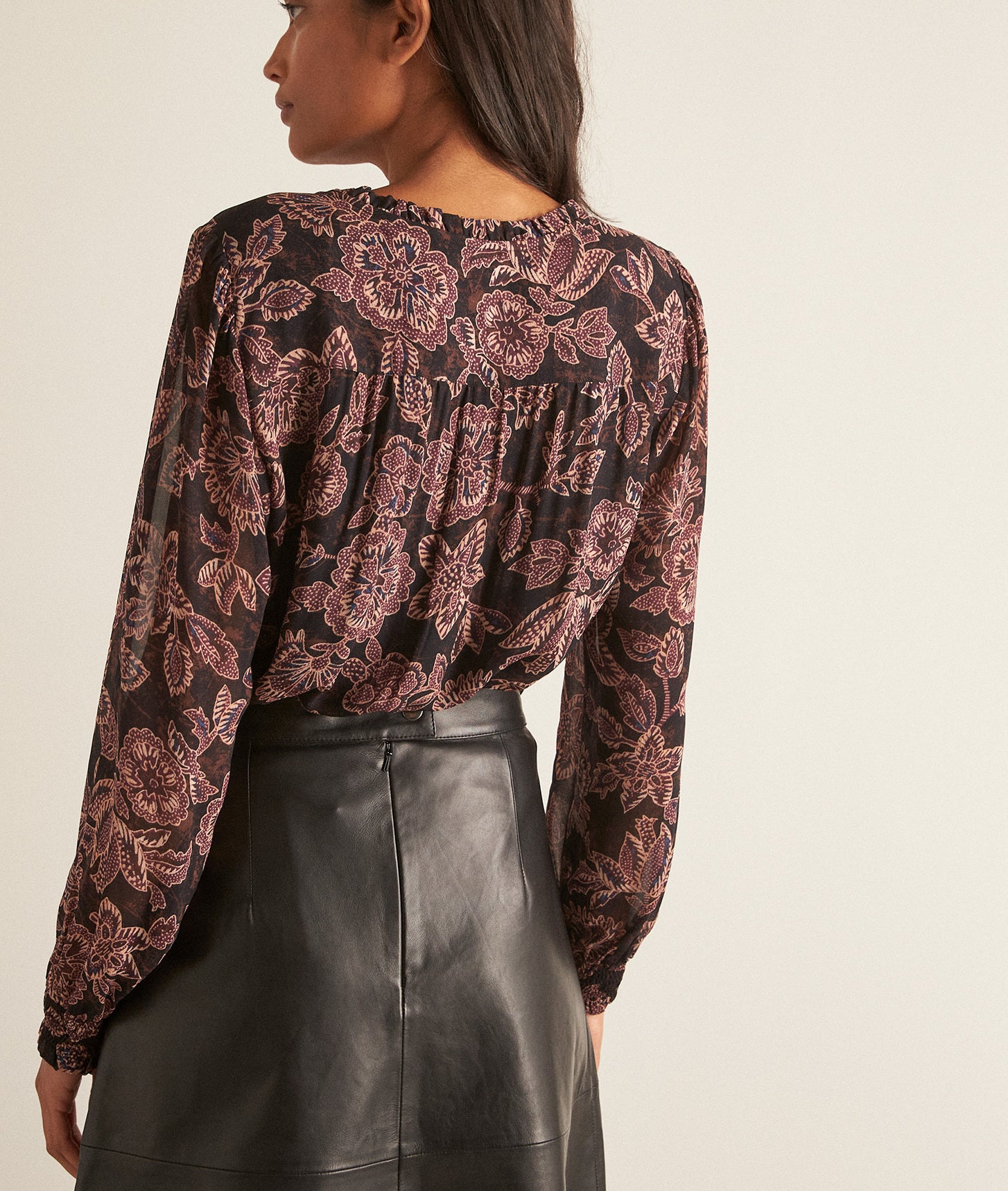 Blouse légère imprimée violine Cendra Faume - seconde main