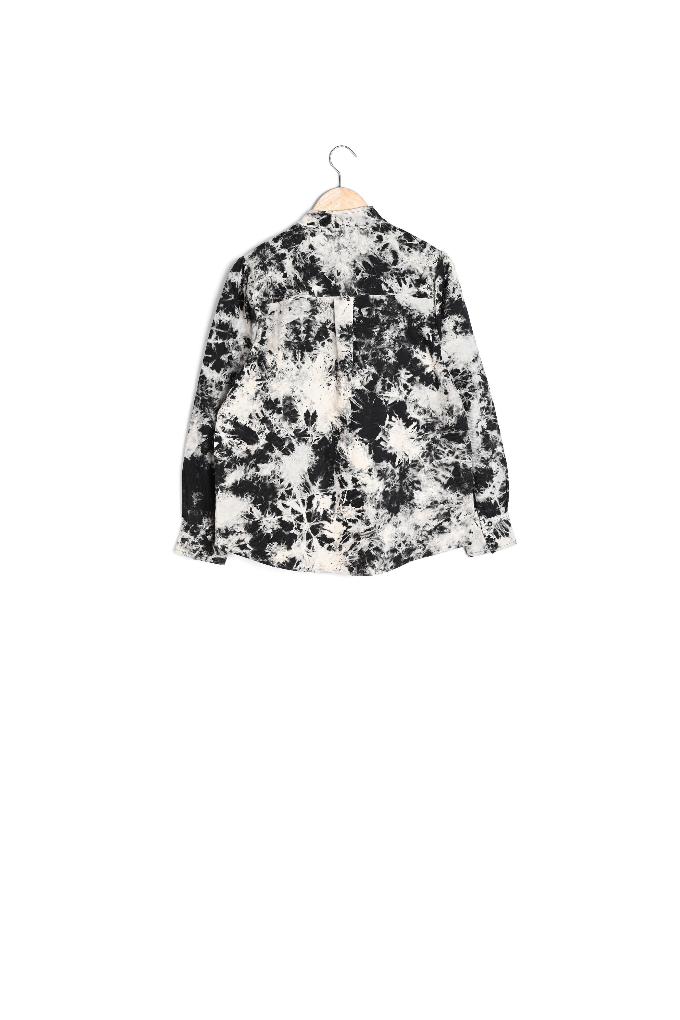 Chemise en coton tie & dye noir et blanc Romy Faume - seconde main