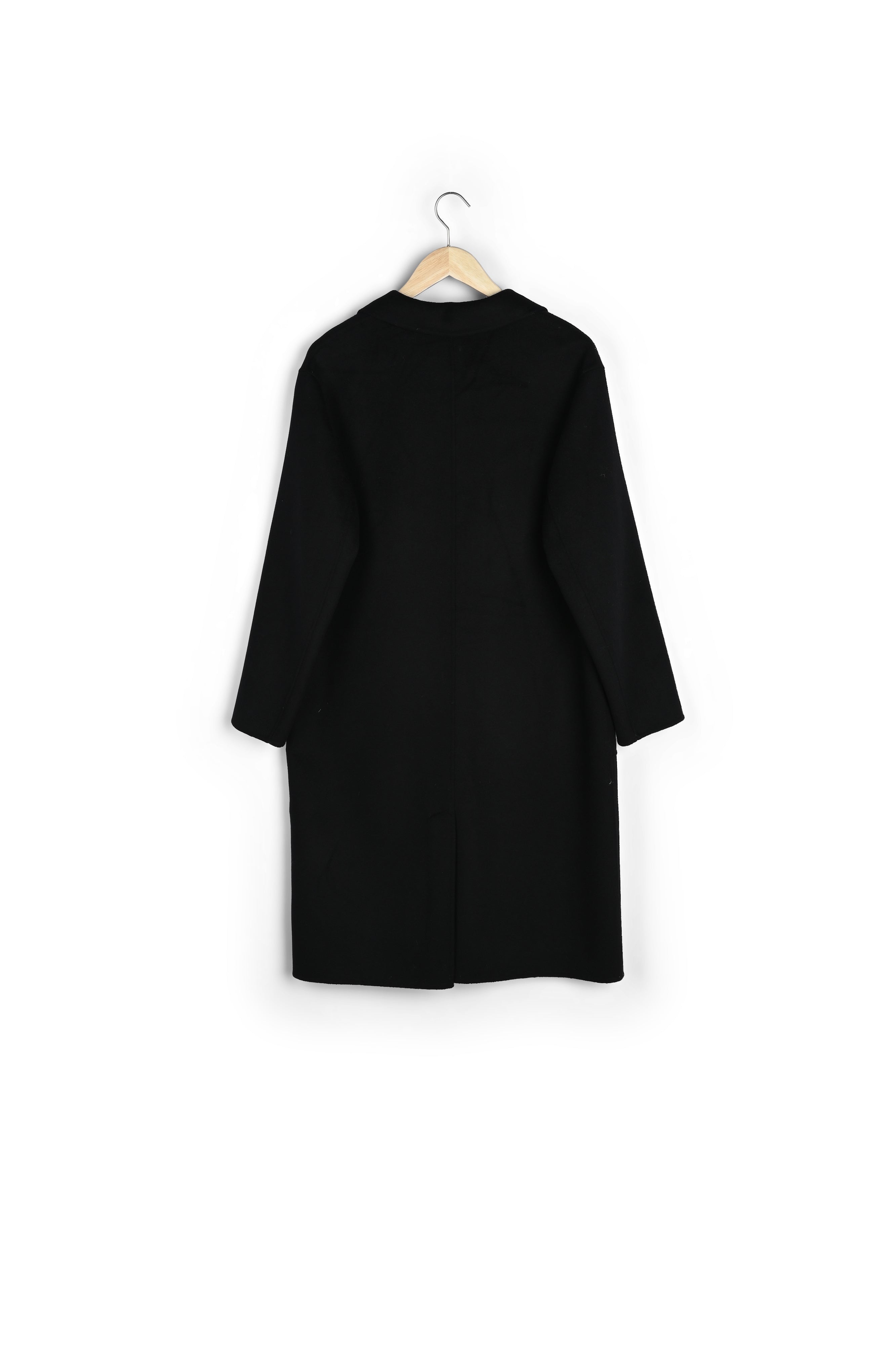 Manteau long noir en laine Maya Faume - seconde main