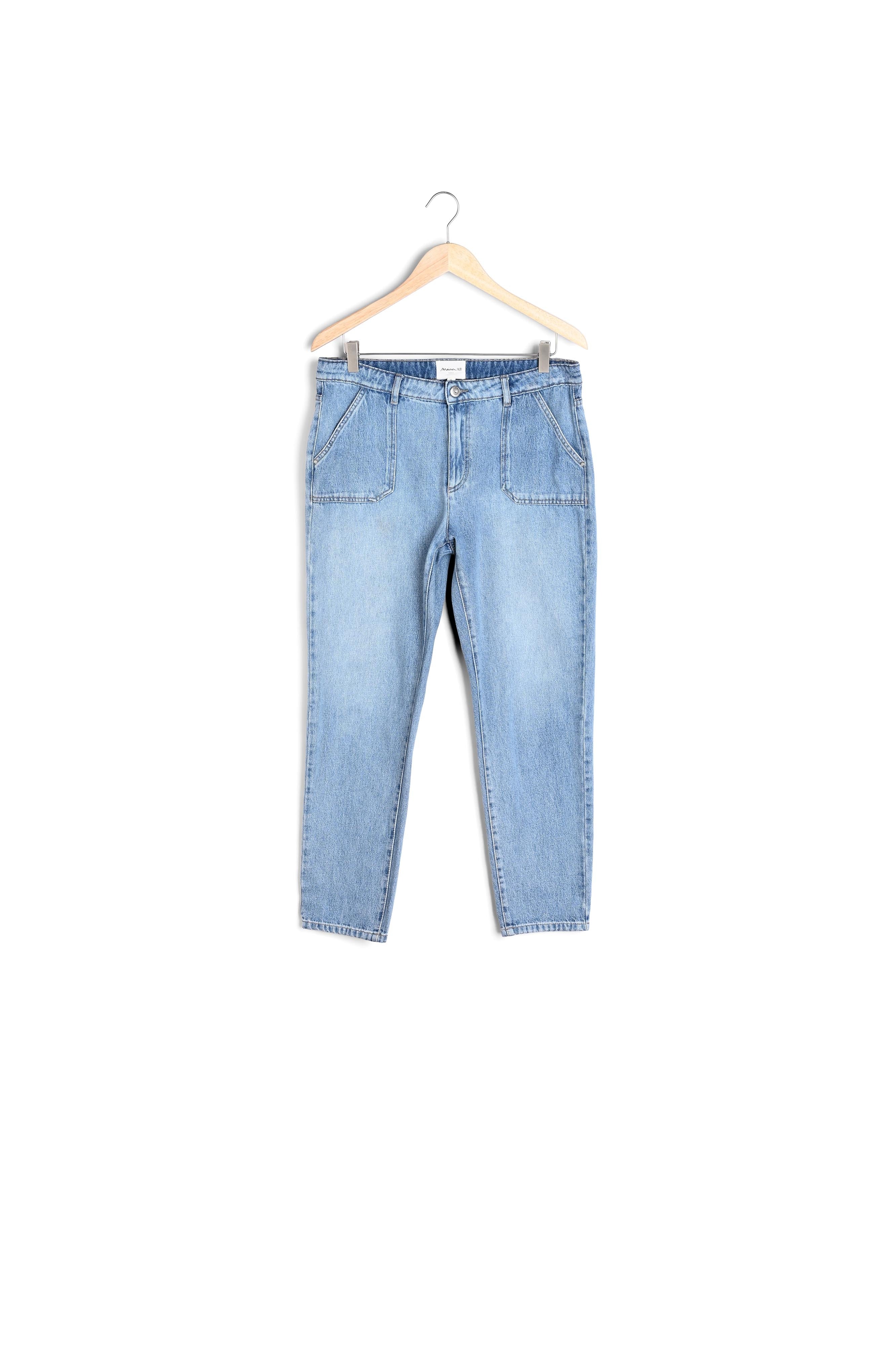 Jean en denim délavé à poches carrées Nalla Faume - seconde main