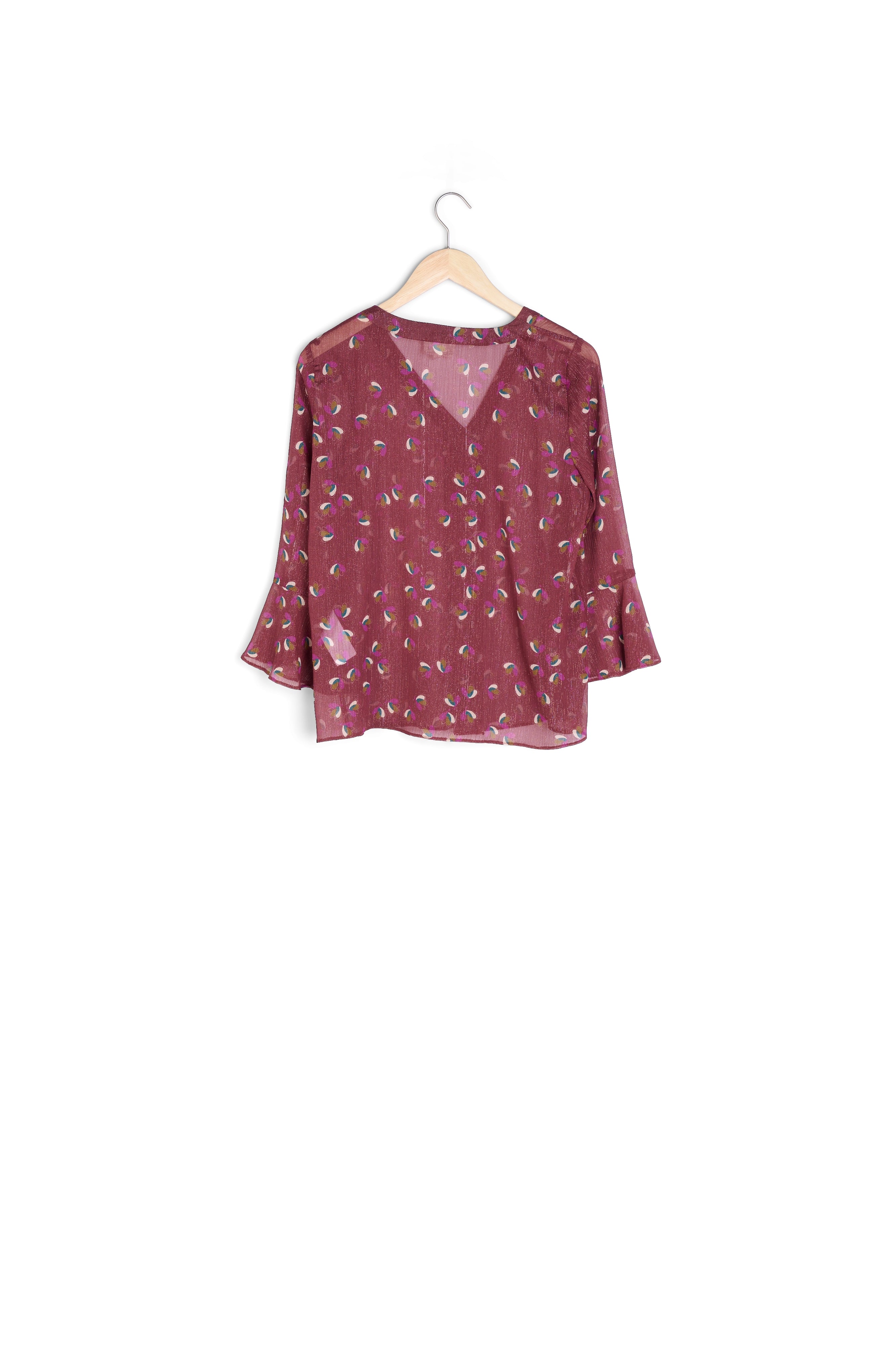 Blouse pourpre imprimée Munich Faume - seconde main