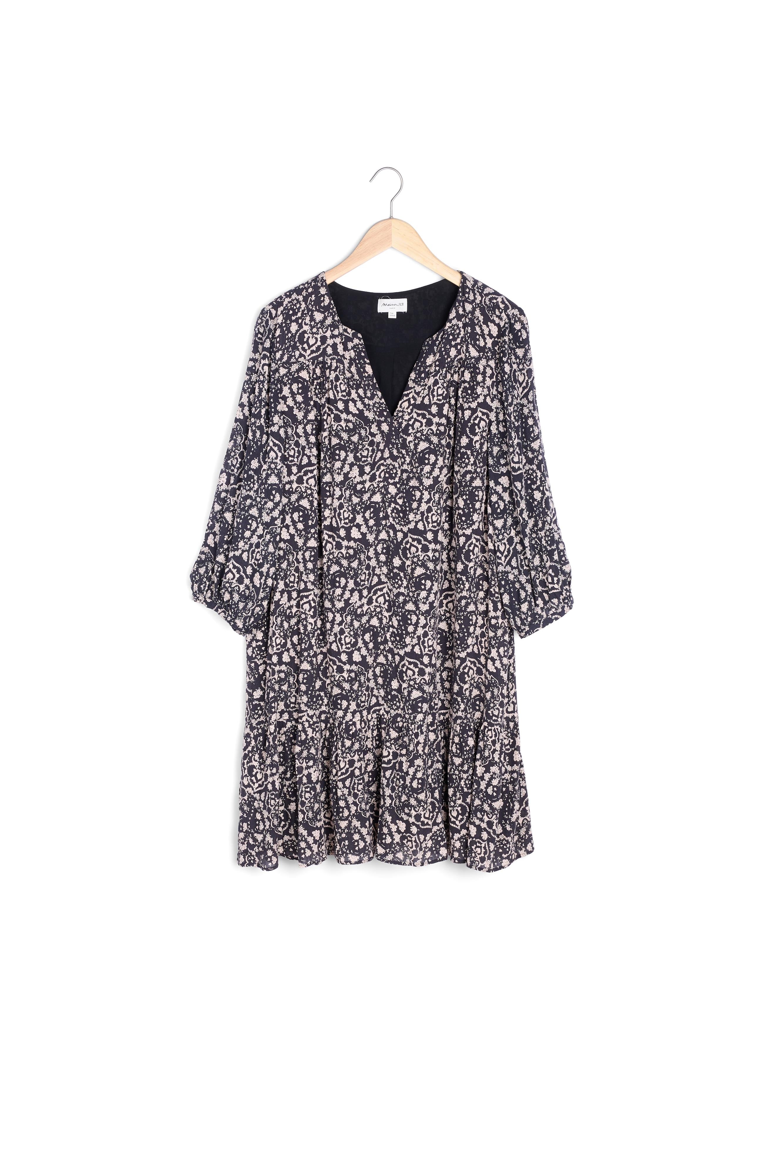 Robe courte noire imprimée HAFIDA Faume - seconde main