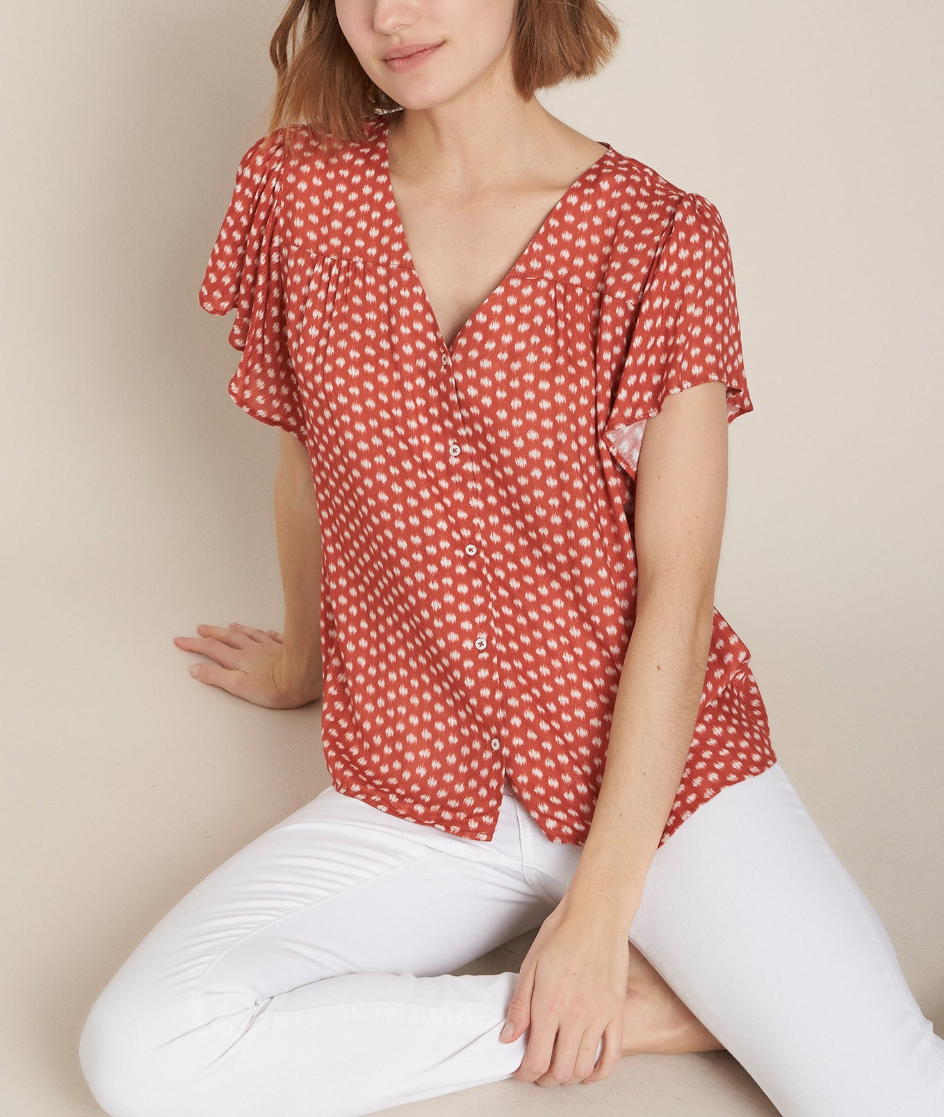 Blouse imprimée Elou Faume - seconde main