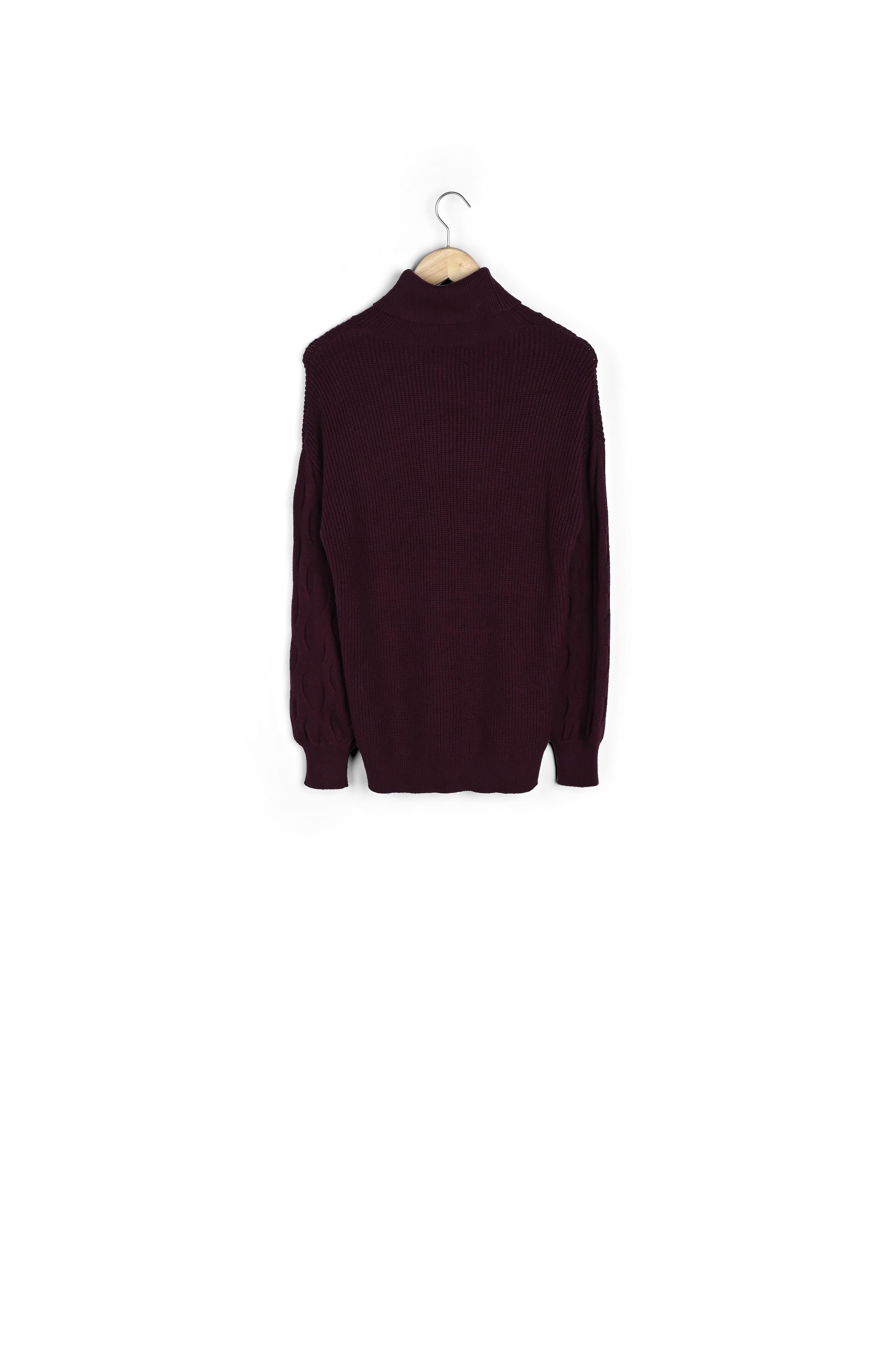 Pull en viscose EcoVero bordeaux Benito Faume - seconde main