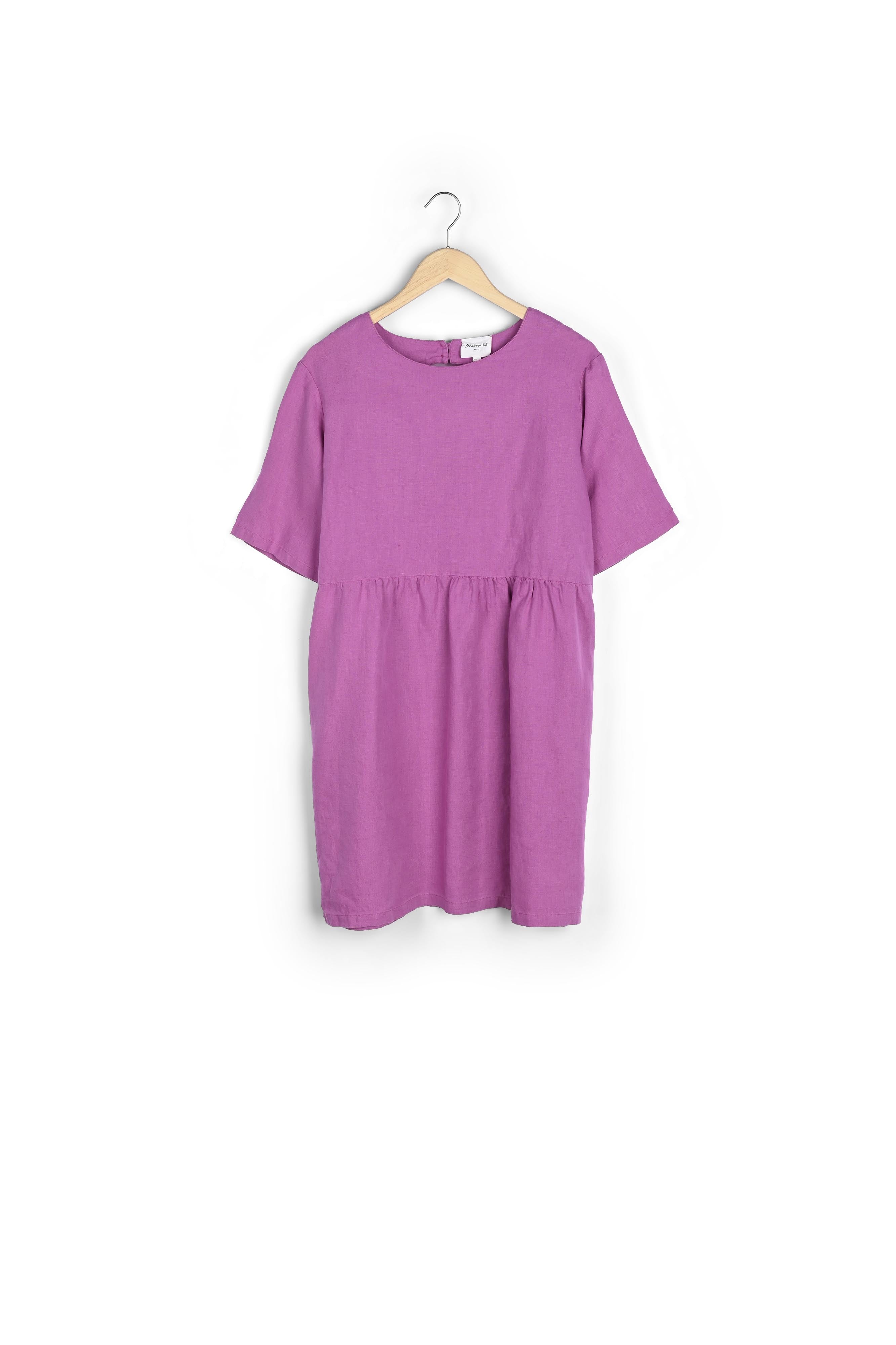 Robe en lin certifié violette Latoya Faume - seconde main
