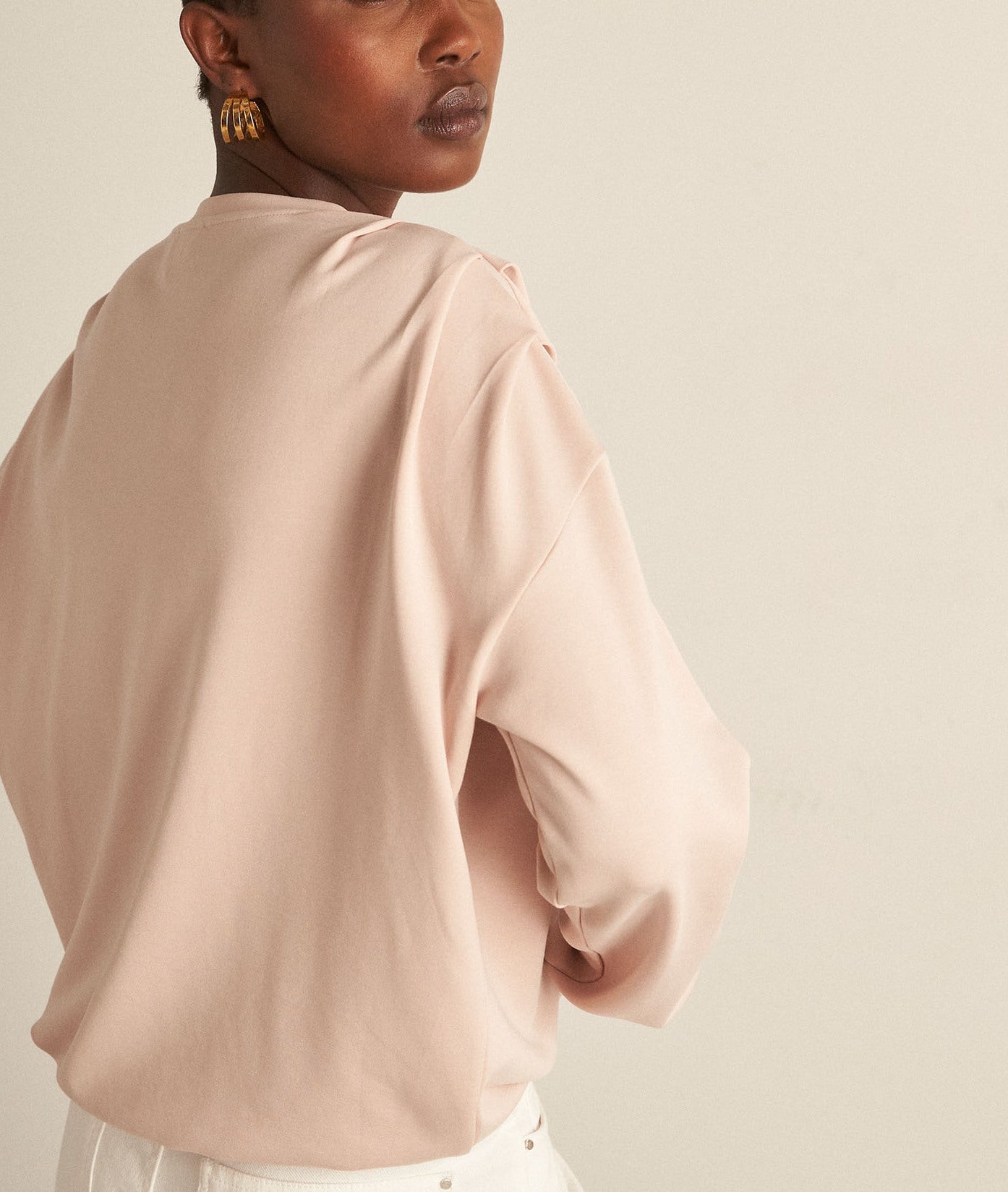 Sweat-shirt léger à épaulettes poudre Fire Faume - seconde main