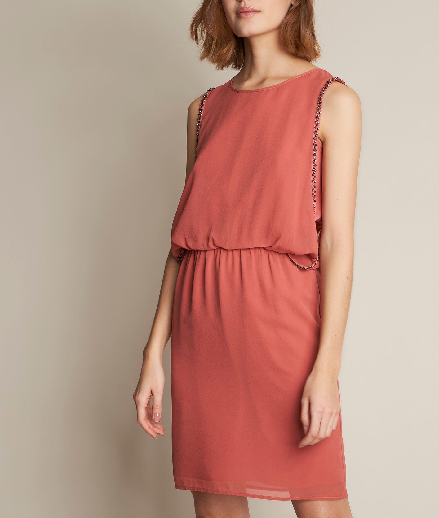 Robe en soie rose Ode Faume - seconde main