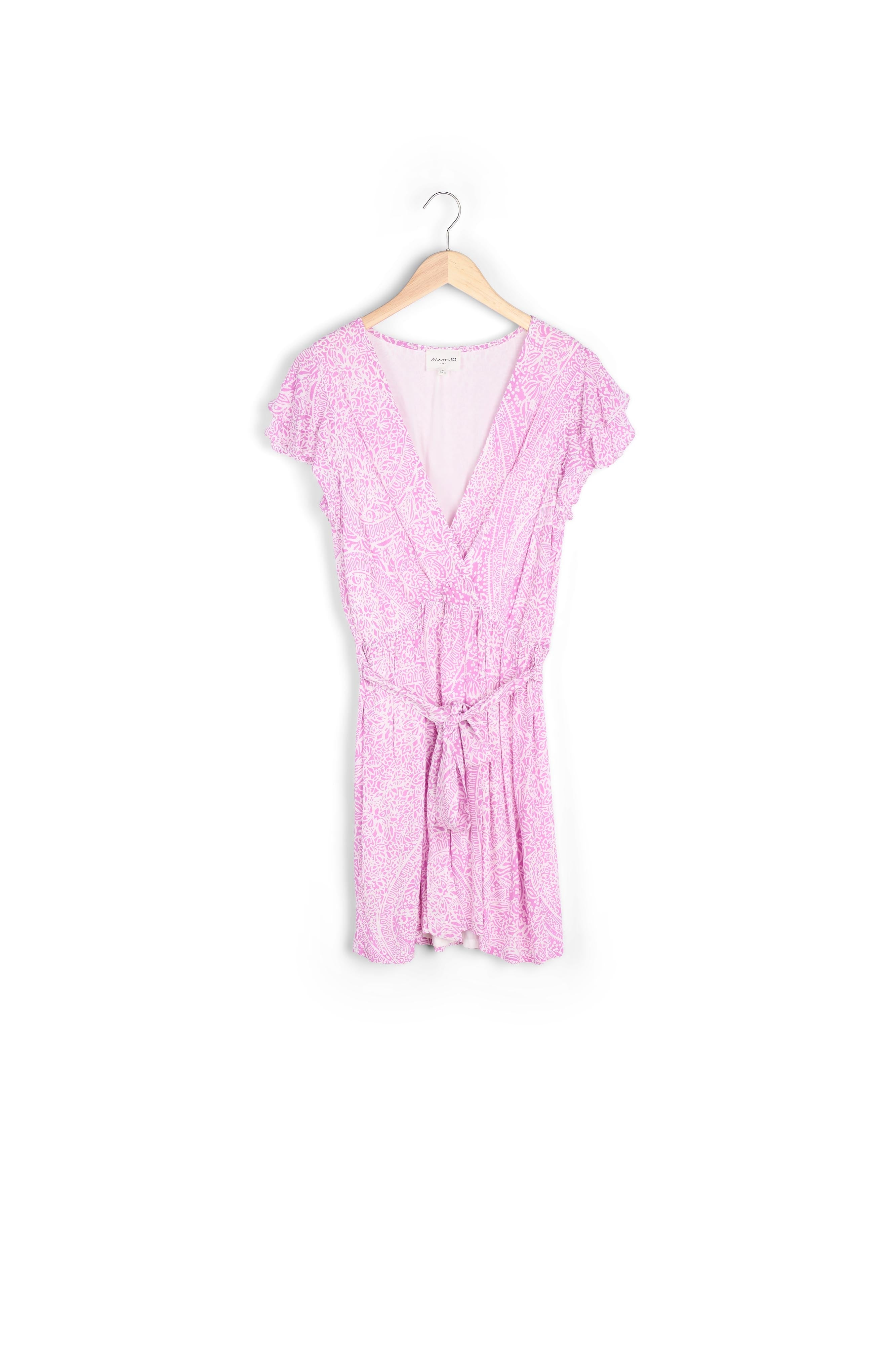 Robe courte imprimée mauve Lena Faume - seconde main