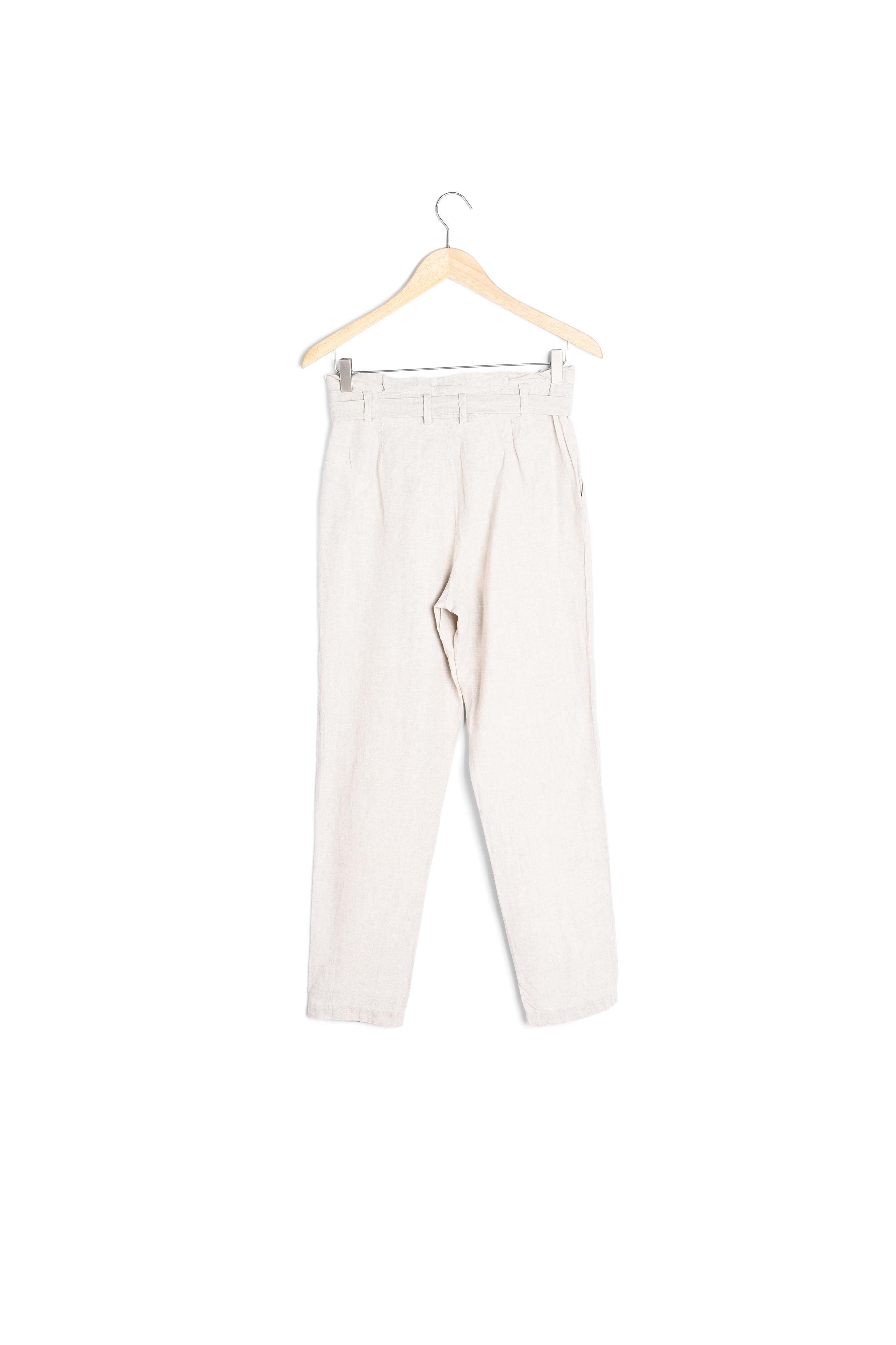 Pantalon chino en lin responsable beige Sirene Faume - seconde main