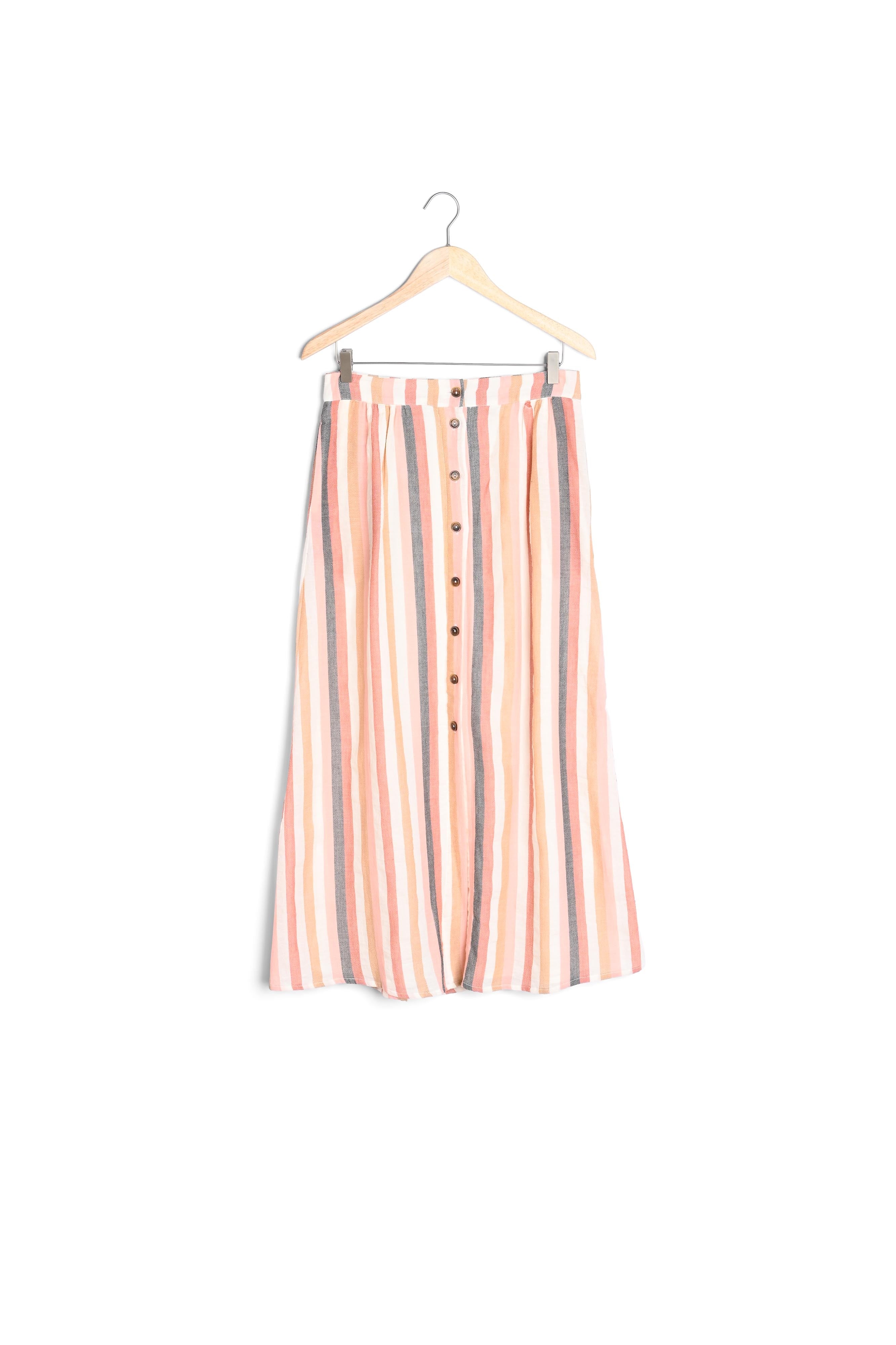 Jupe rayée boutonnée Genny Faume - seconde main