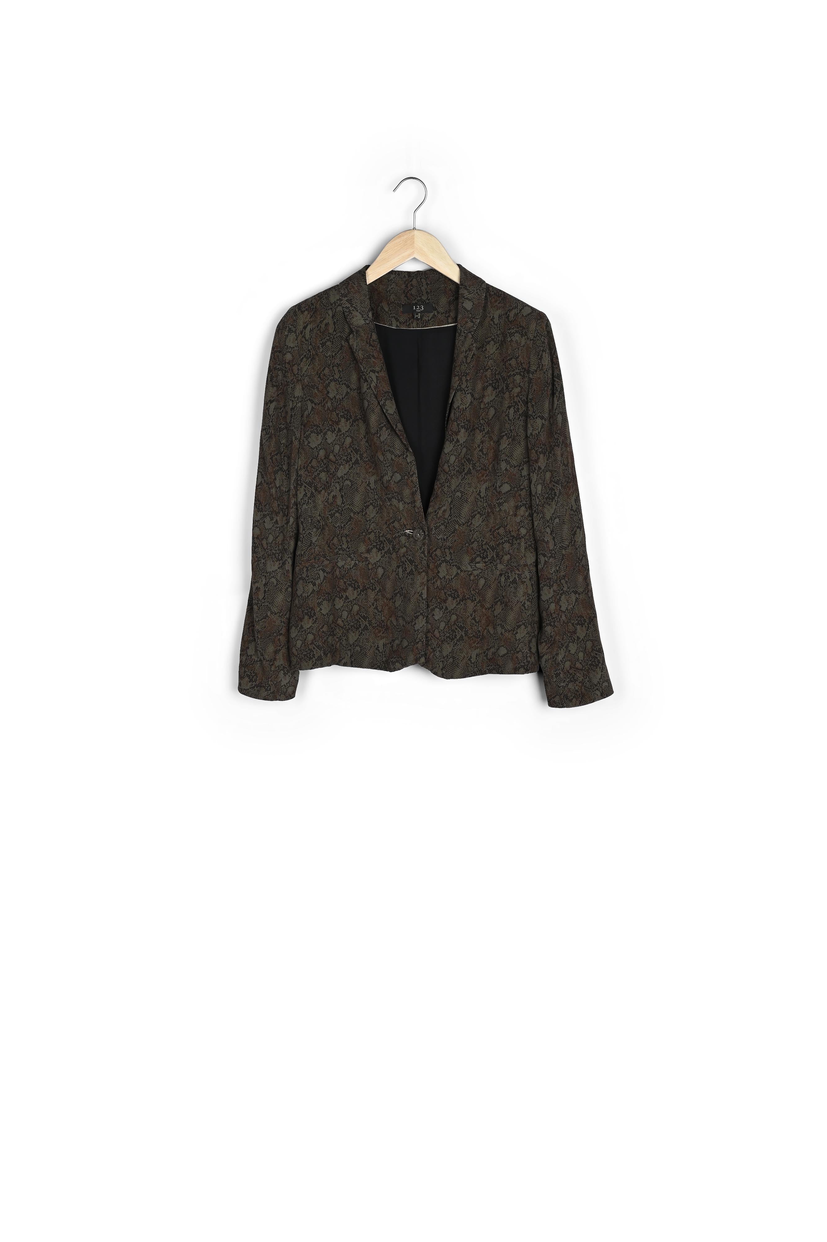 Veste kaki fluide imprimé python Farley Faume - seconde main