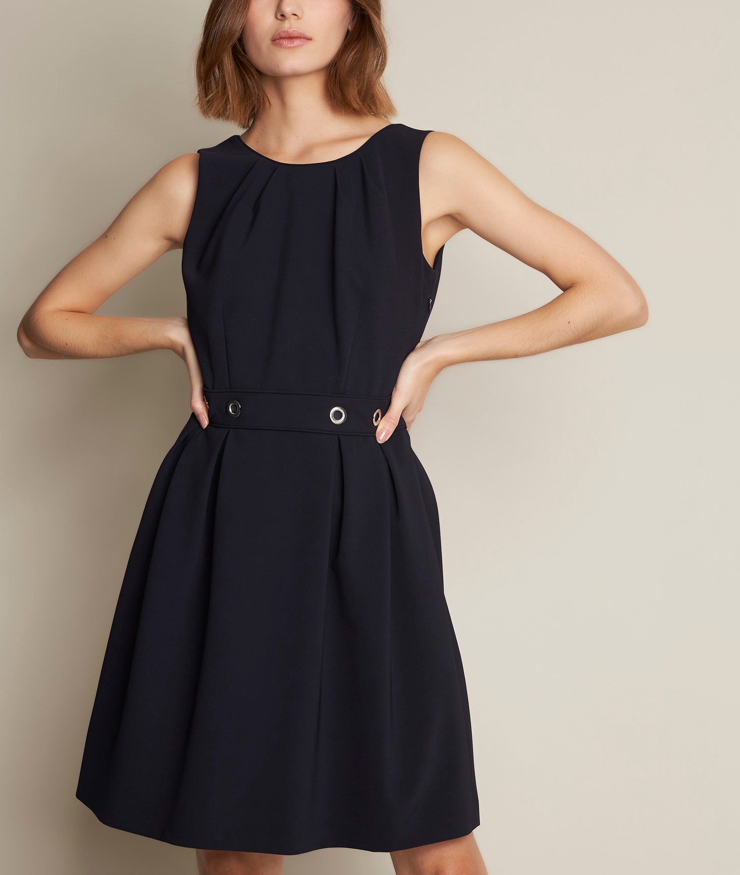 Robe corolle marine Camille Faume - seconde main