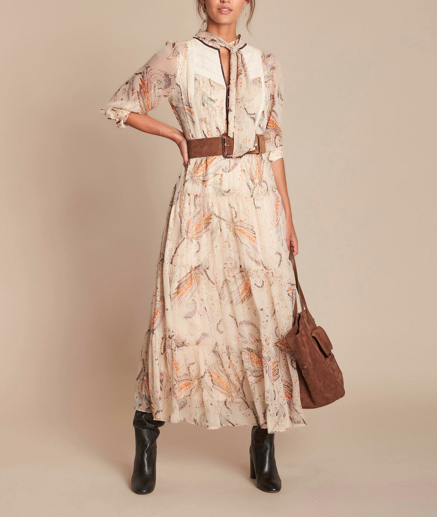 Robe longue imprimée Imane Faume - seconde main