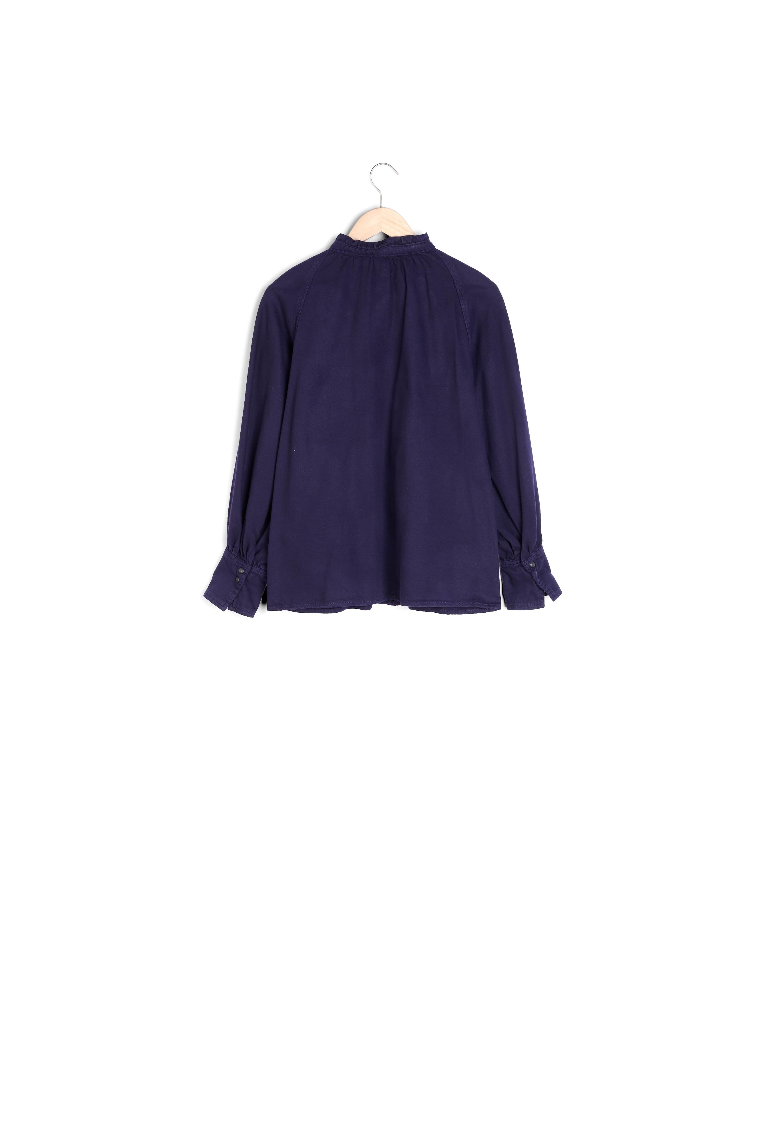 Chemise en coton violet foncé Carole Faume - seconde main