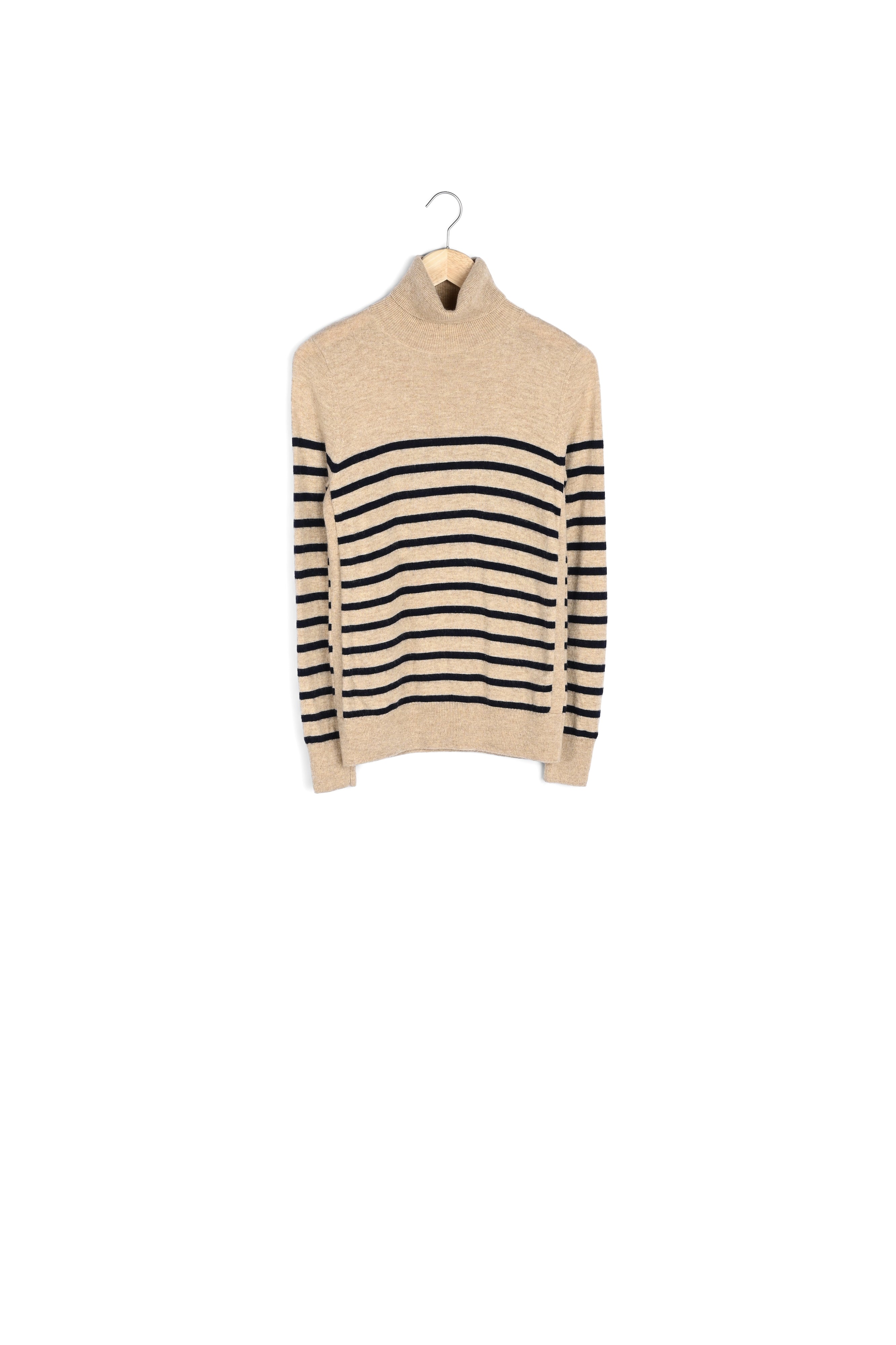 Pull marinière en laine responsable camel clair Barry Faume - seconde main