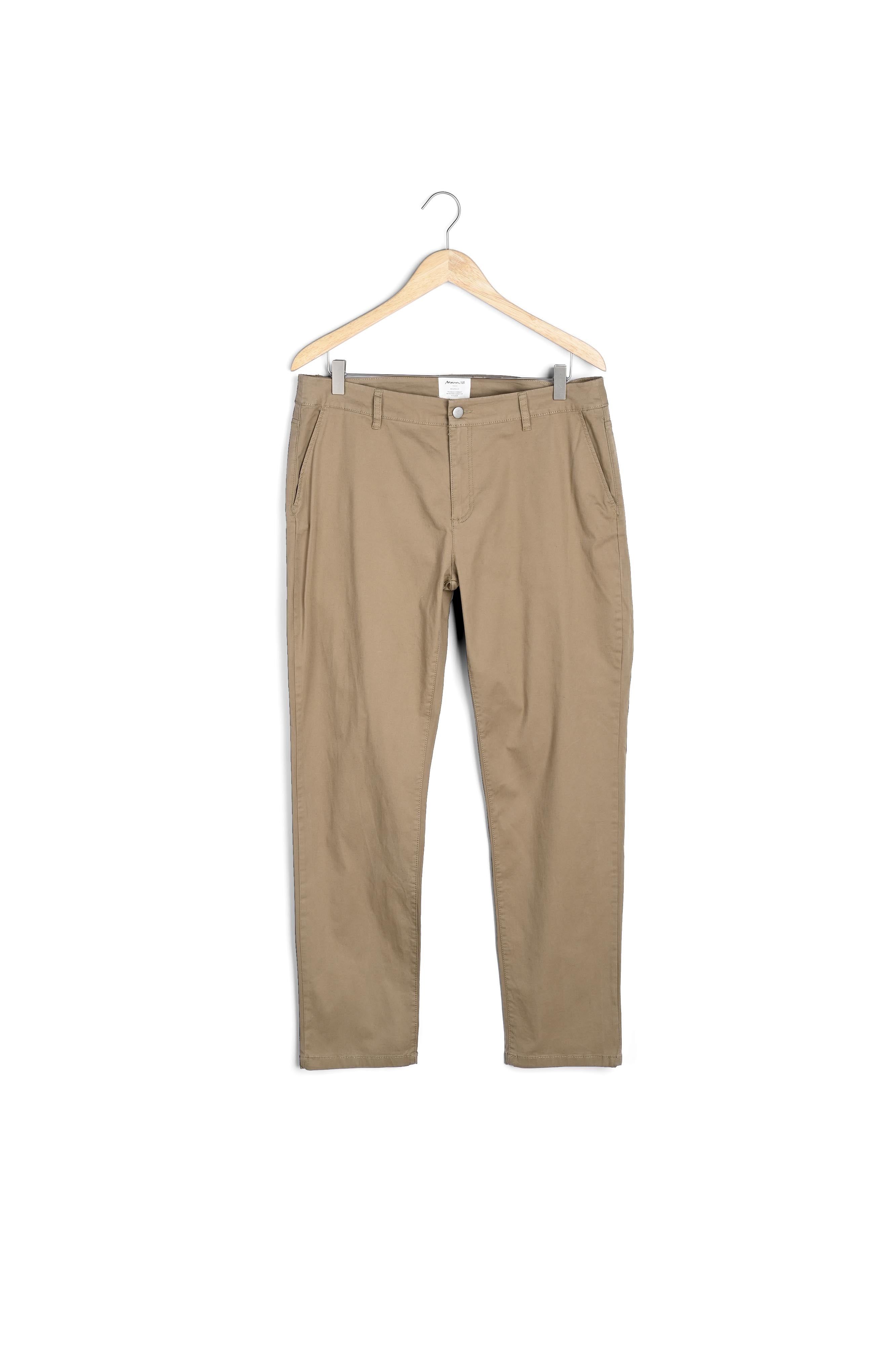 Pantalon chino en coton biologique beige Francis Faume - seconde main