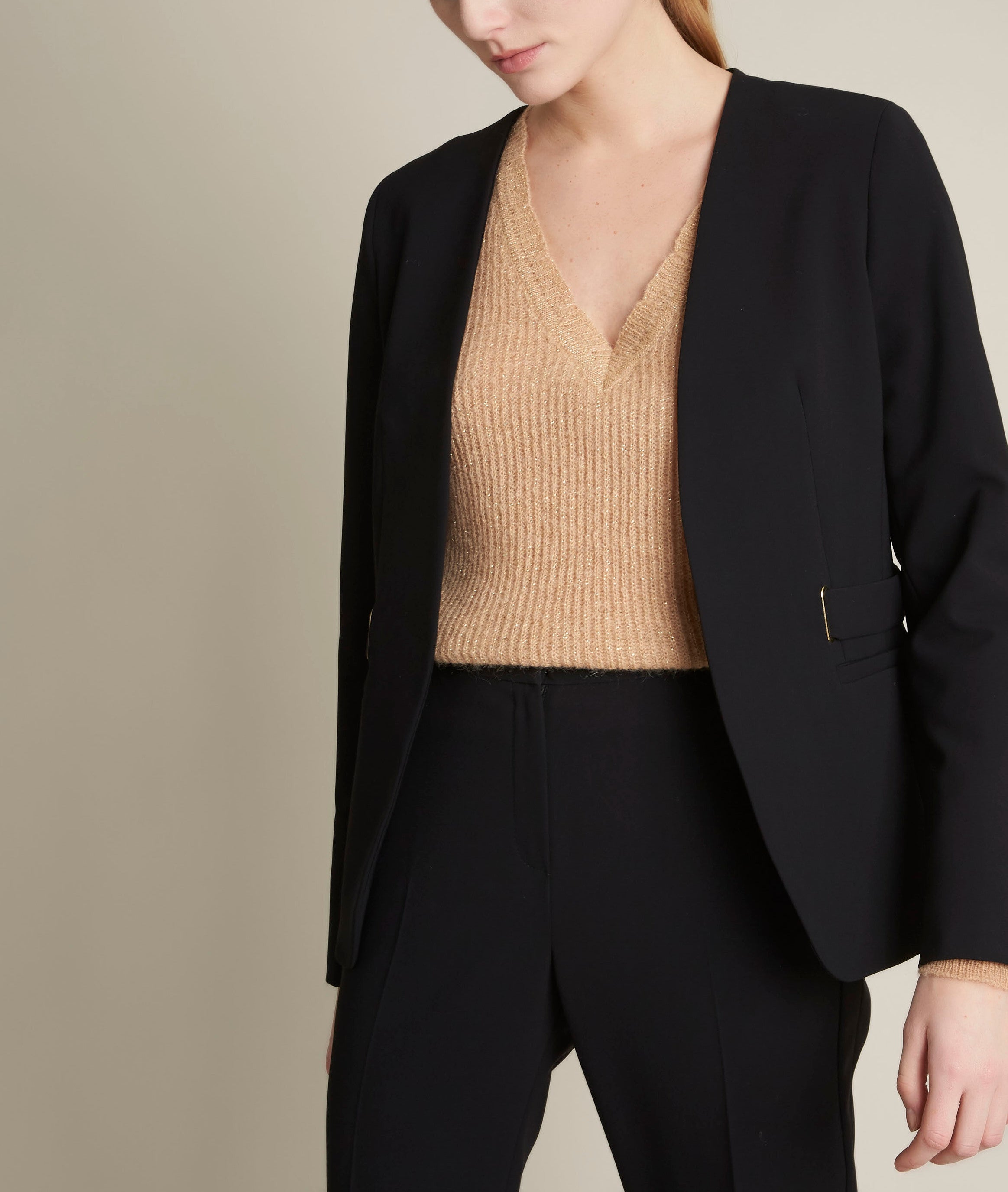 Veste en microfibre noire Beatrice Faume - seconde main