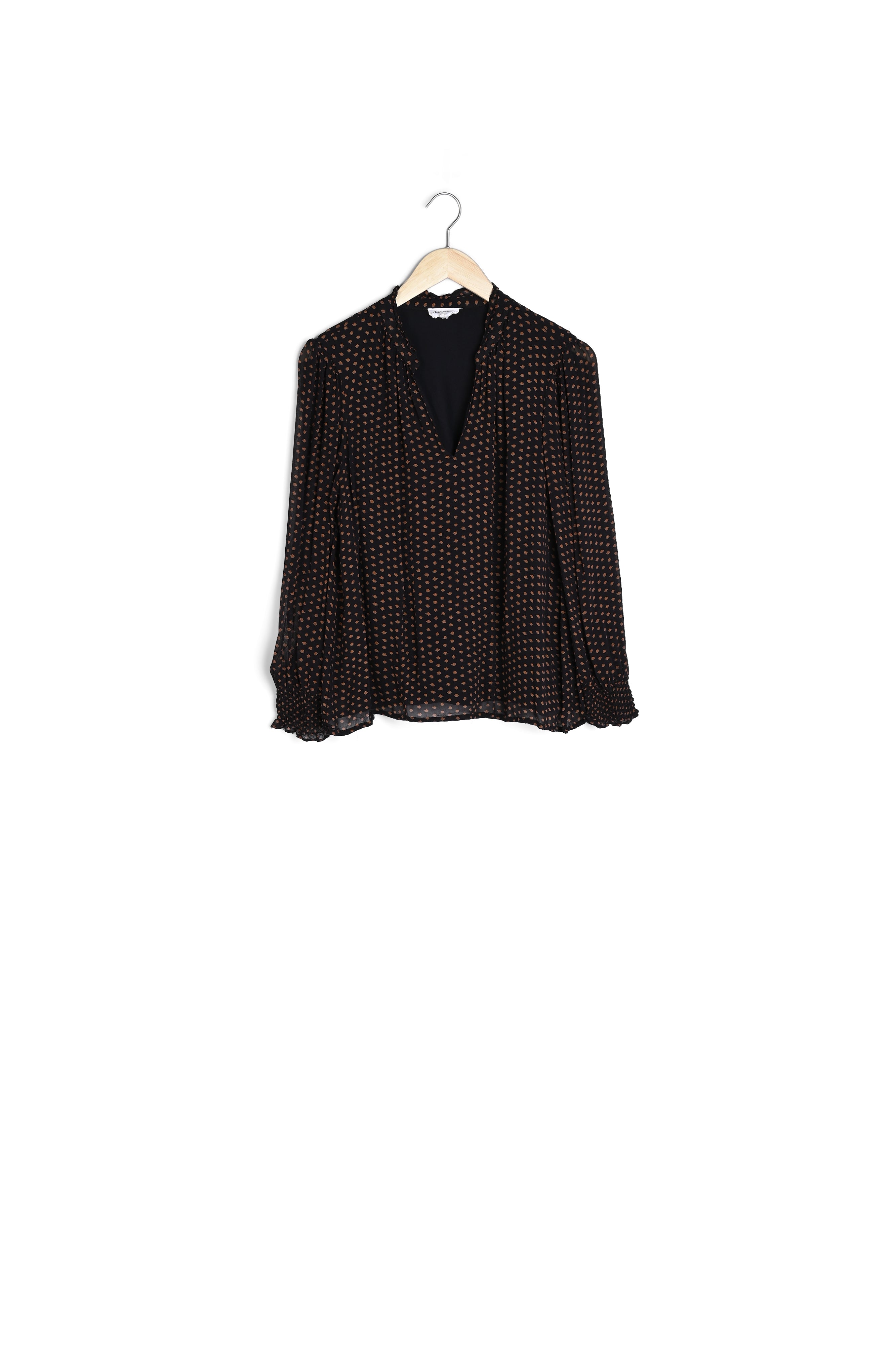 Blouse légère bleu marine imprimé Charme Faume - seconde main