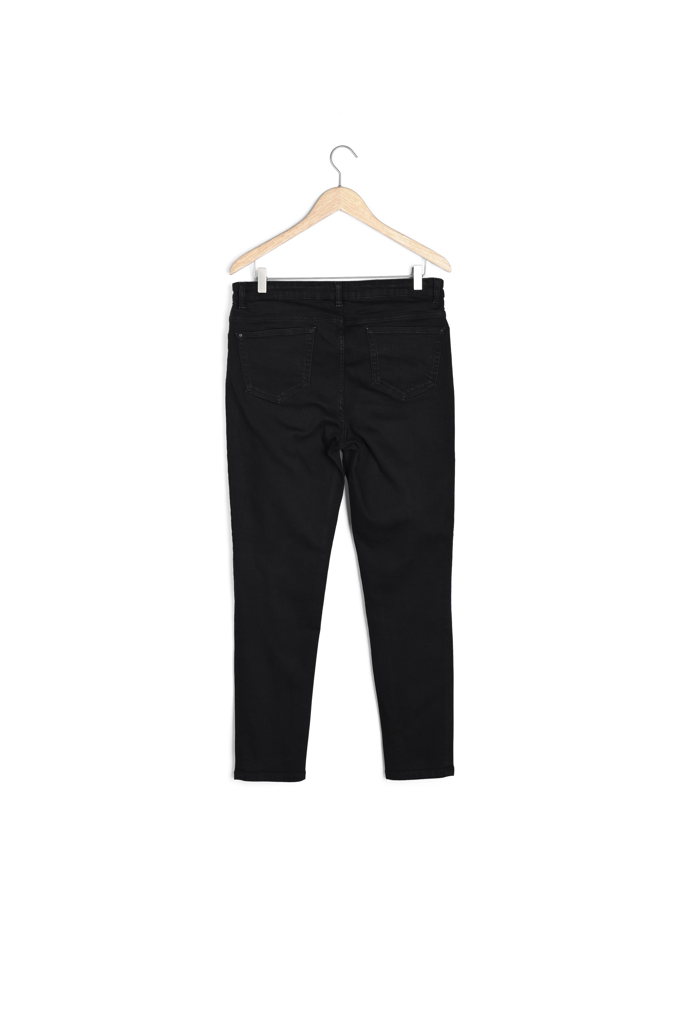 Jean slim en coton bio et recyclé noir Nara Faume - seconde main