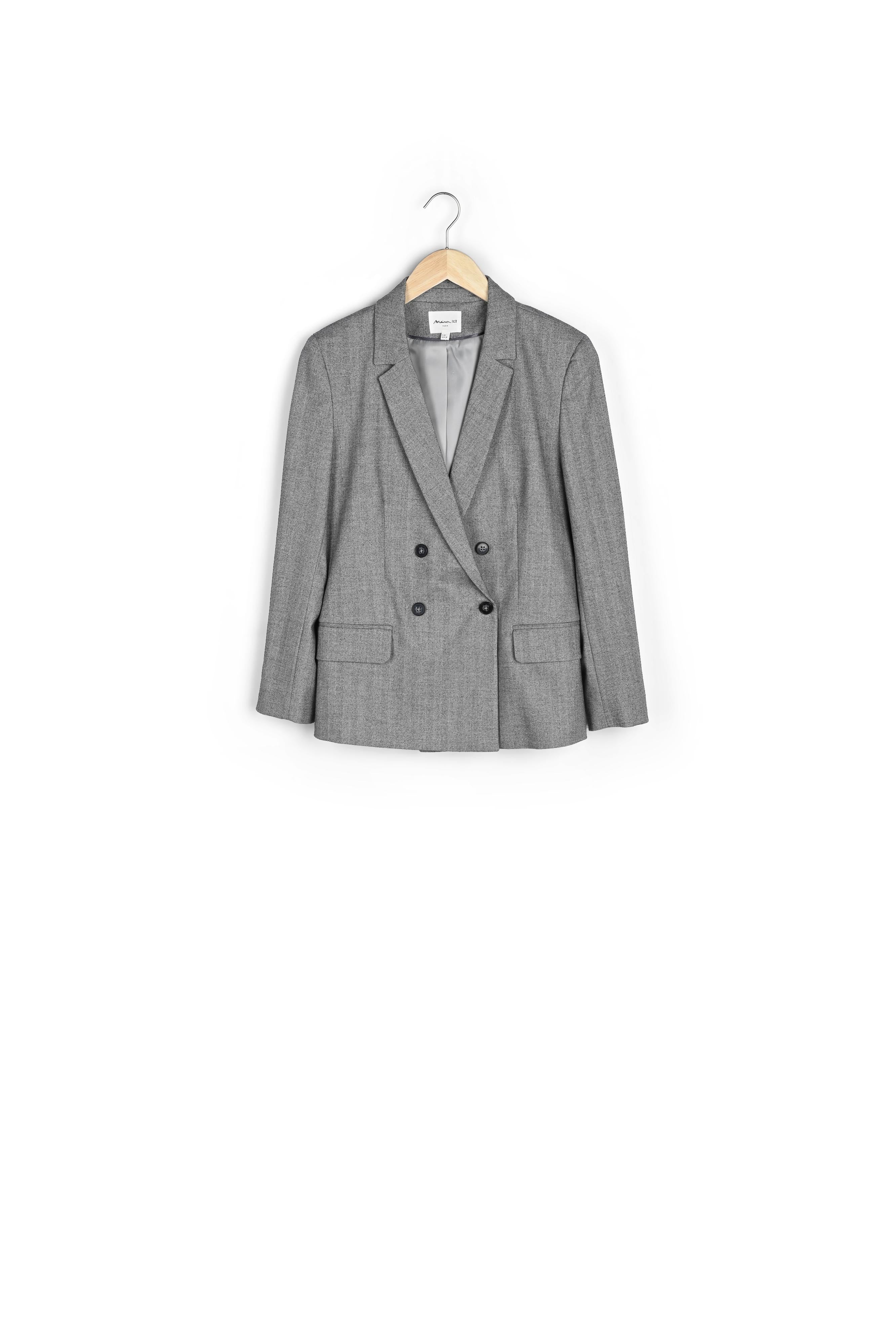 Veste grise à chevrons Tilleul Faume - seconde main