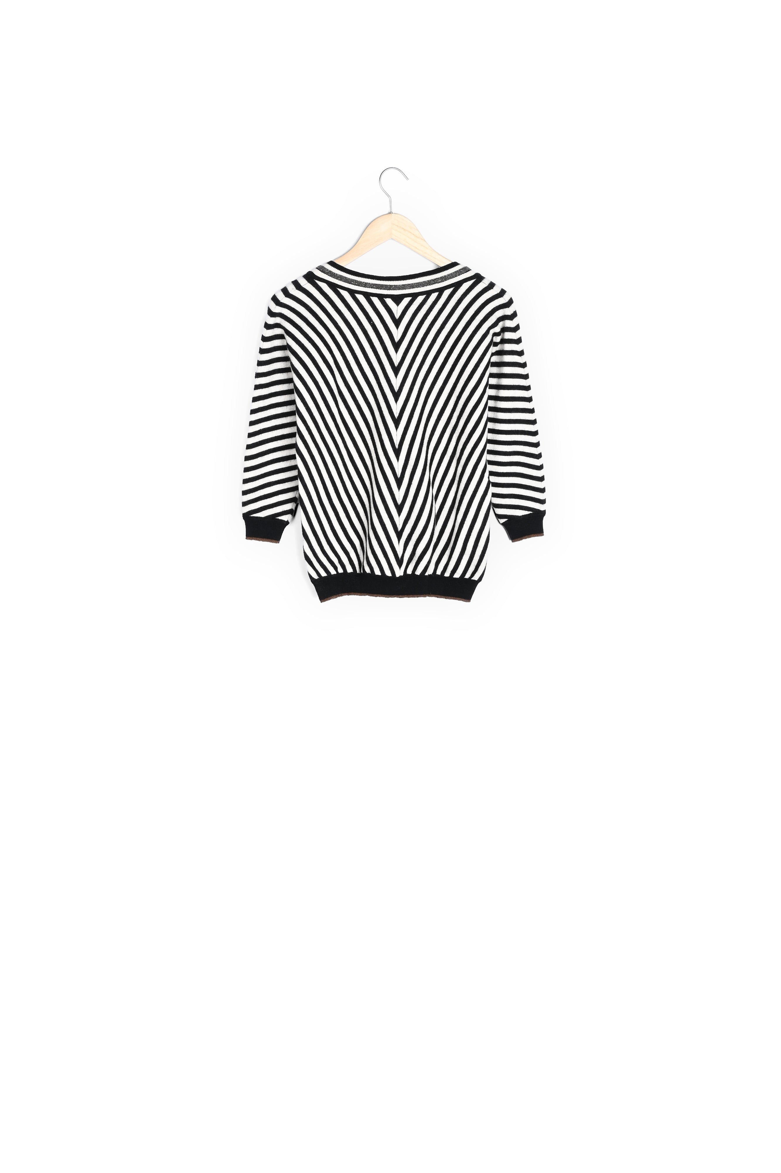 Pull rayé col V Dollar Faume - seconde main