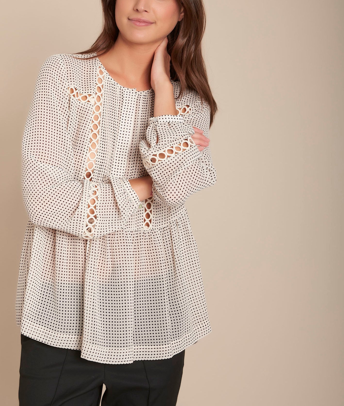 Blouse imprimé pois Marilyn Faume - seconde main