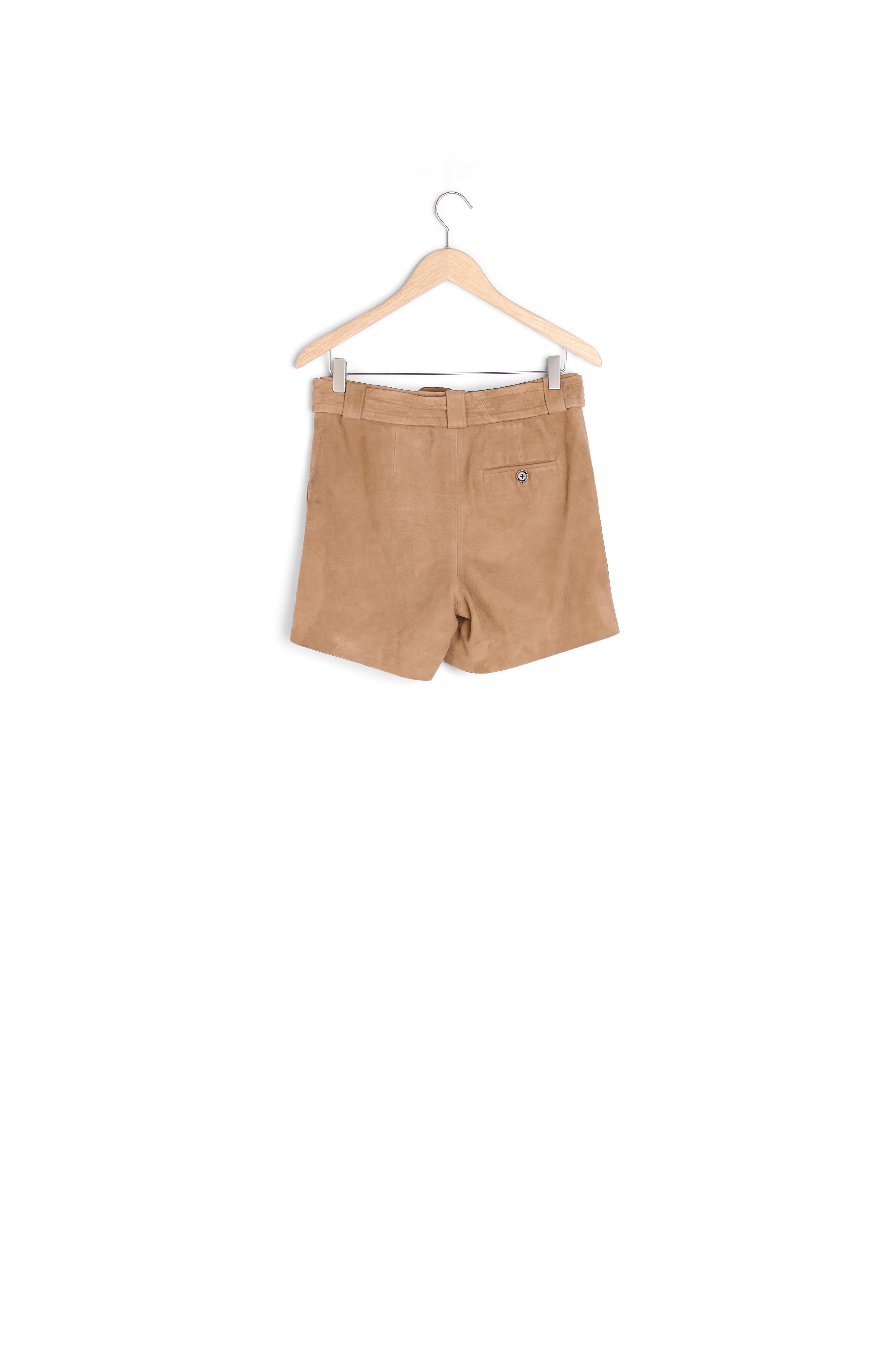 Short en cuir velours Imani Faume - seconde main
