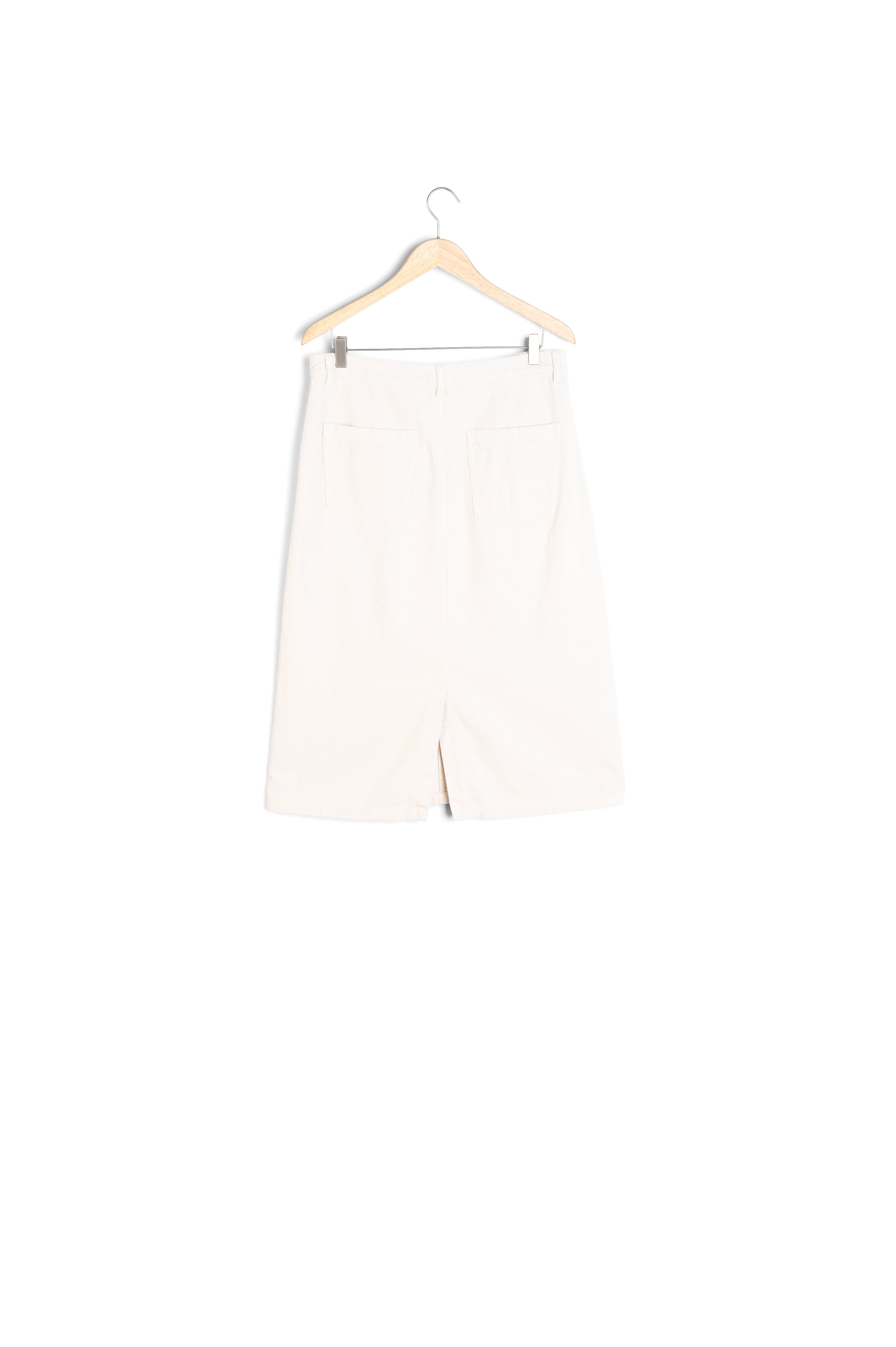 Jupe crayon en velours côtelé crème Kayne Faume - seconde main