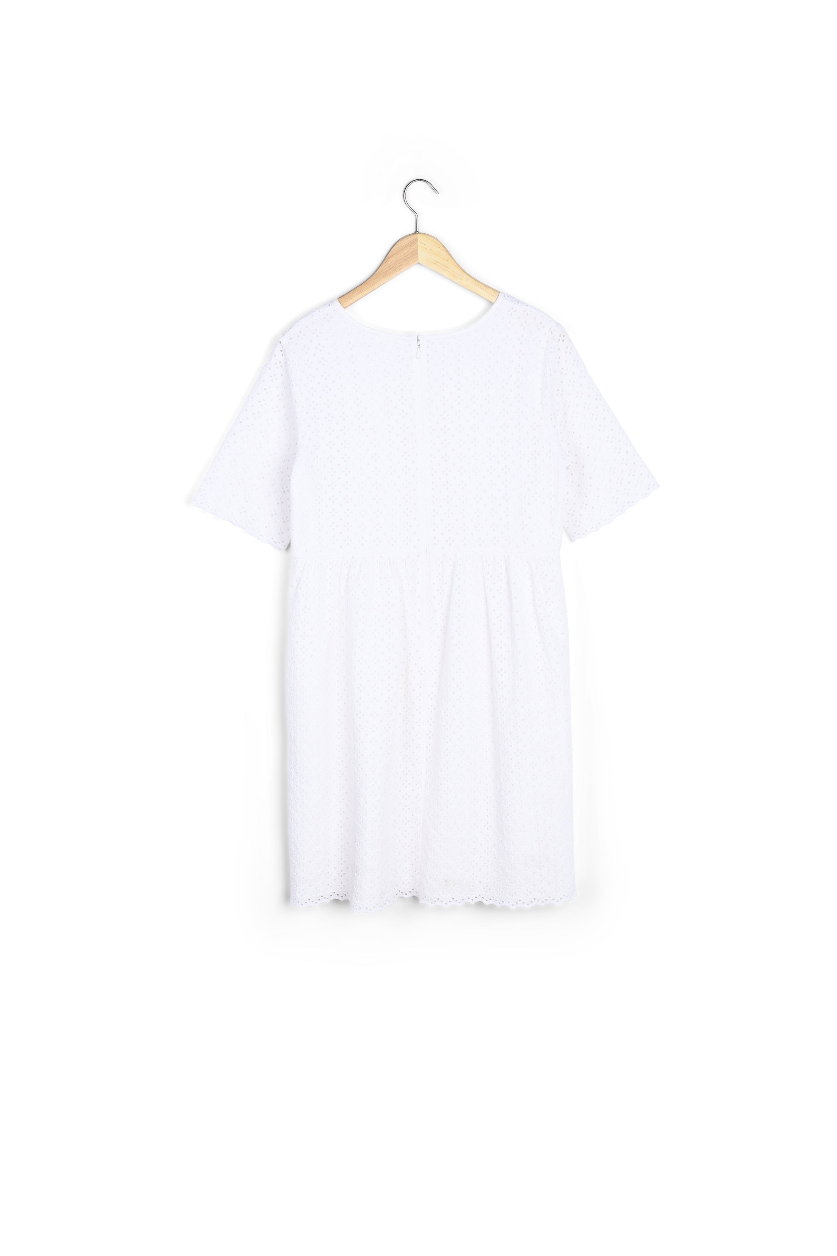 Robe blanche en coton brodé Lilian bis Faume - seconde main