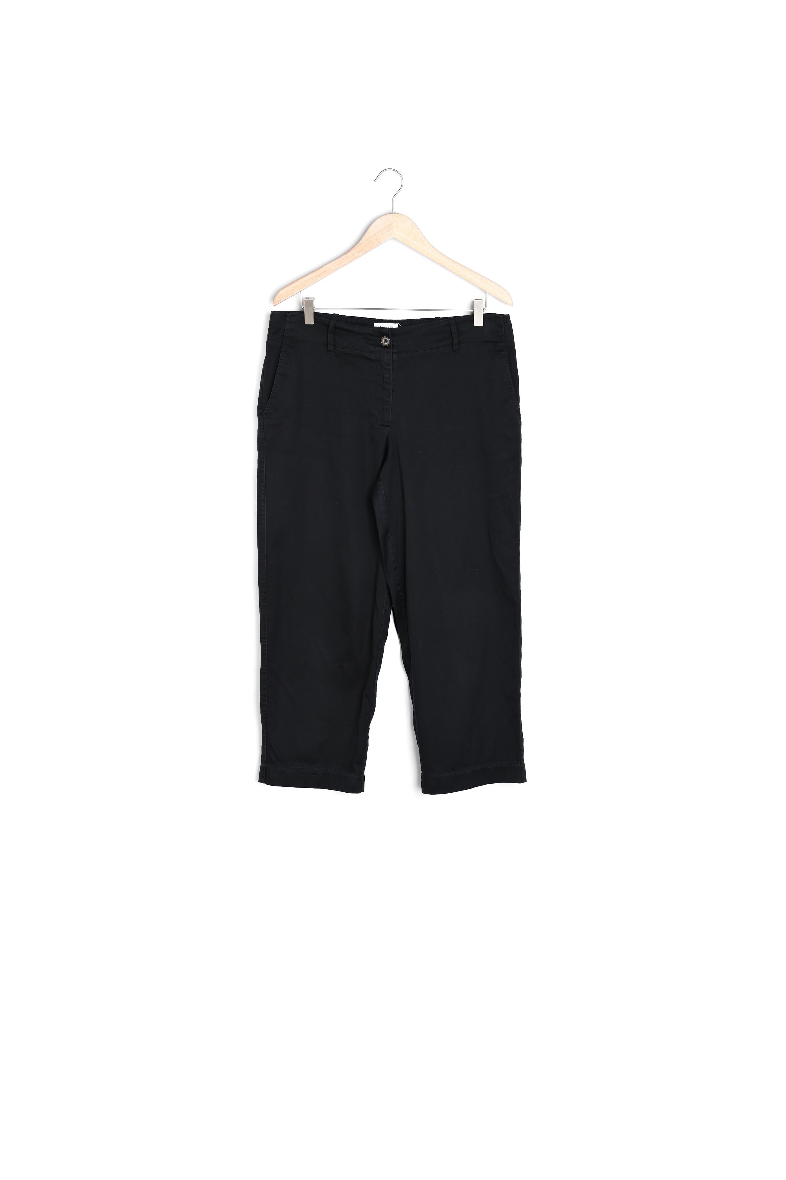 Pantalon droit et court en coton noir Tresor Faume - seconde main